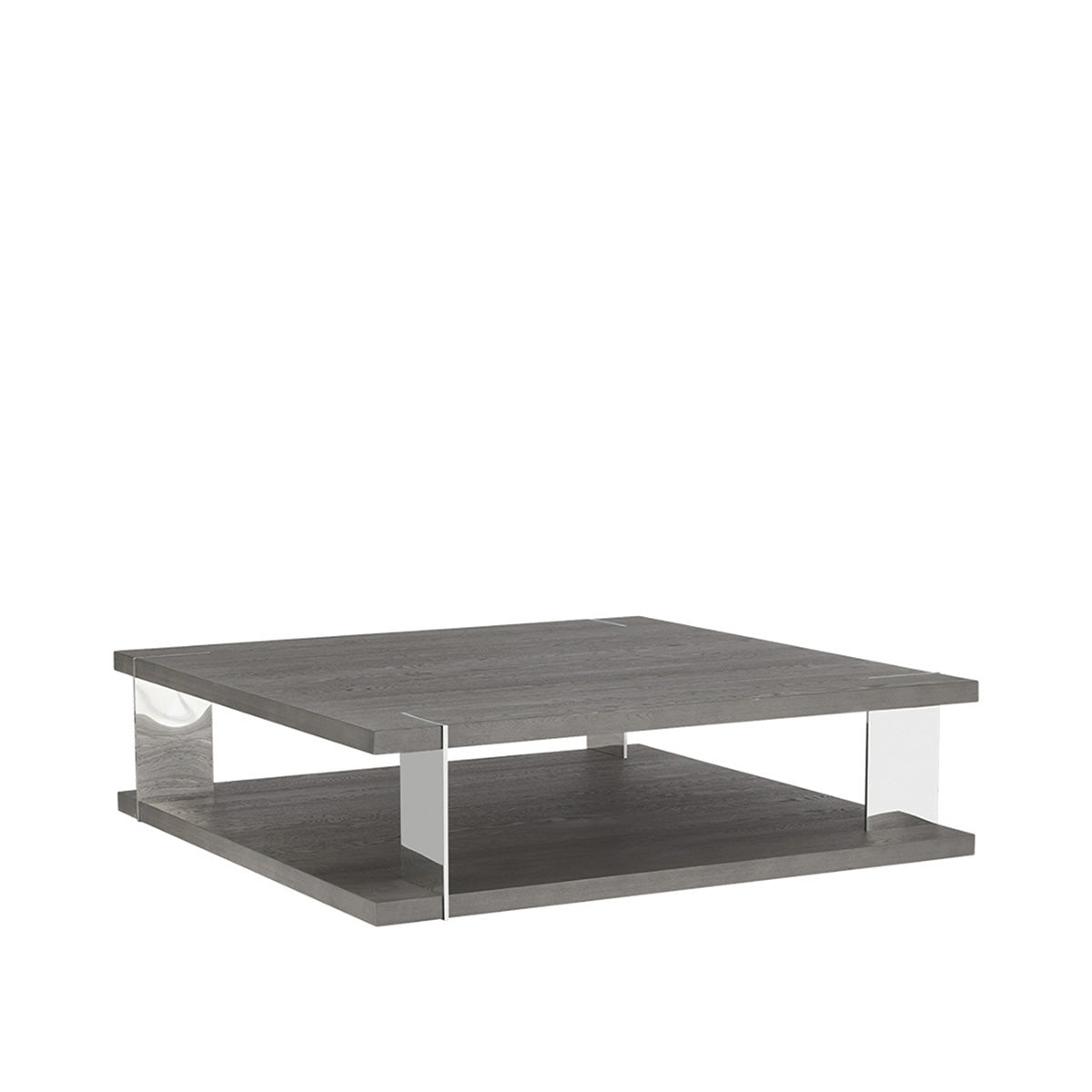 SUNPAN Daria Coffee Table – Smoked Oak & Stainless Steel – My Store