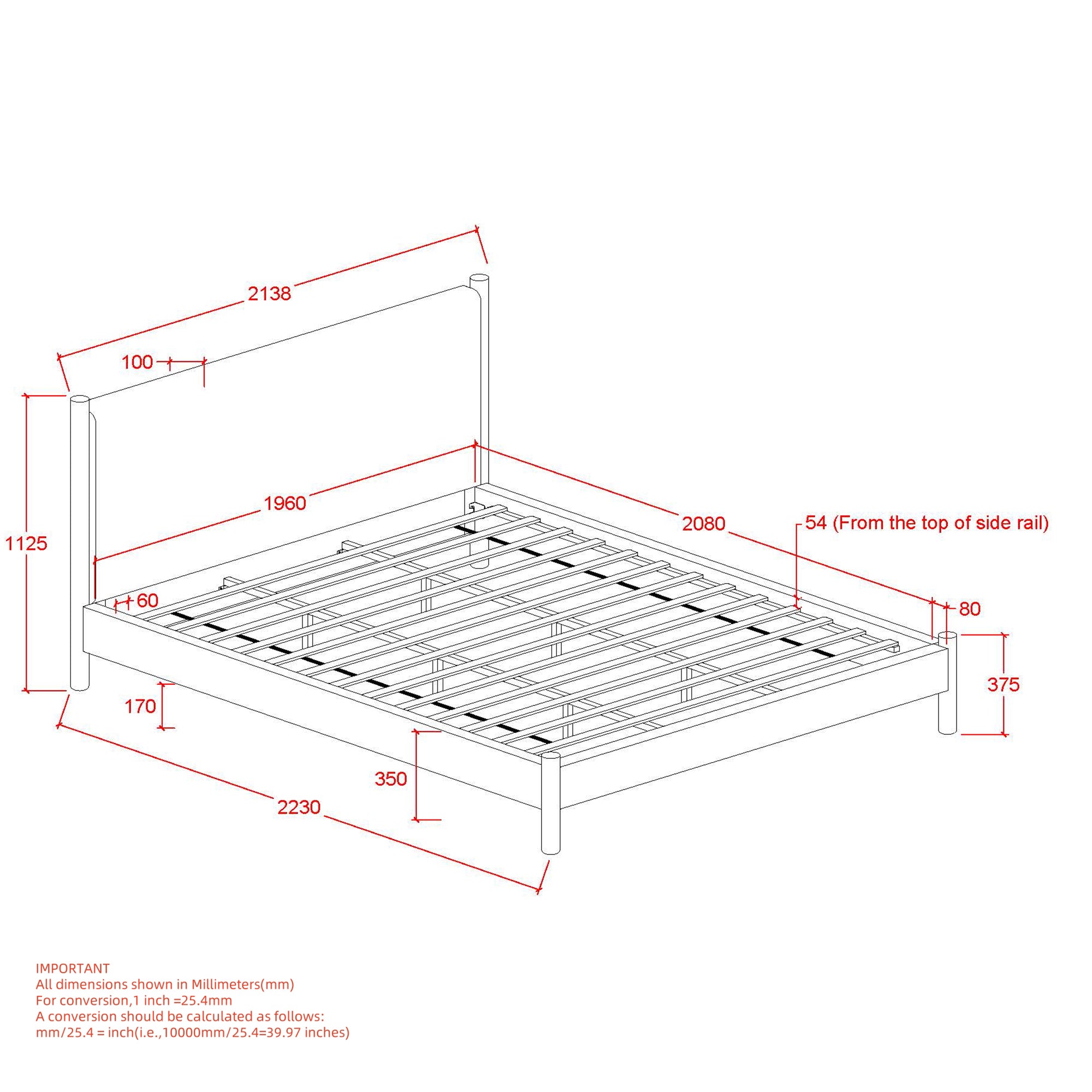 Zoran 78" King Platform Bed