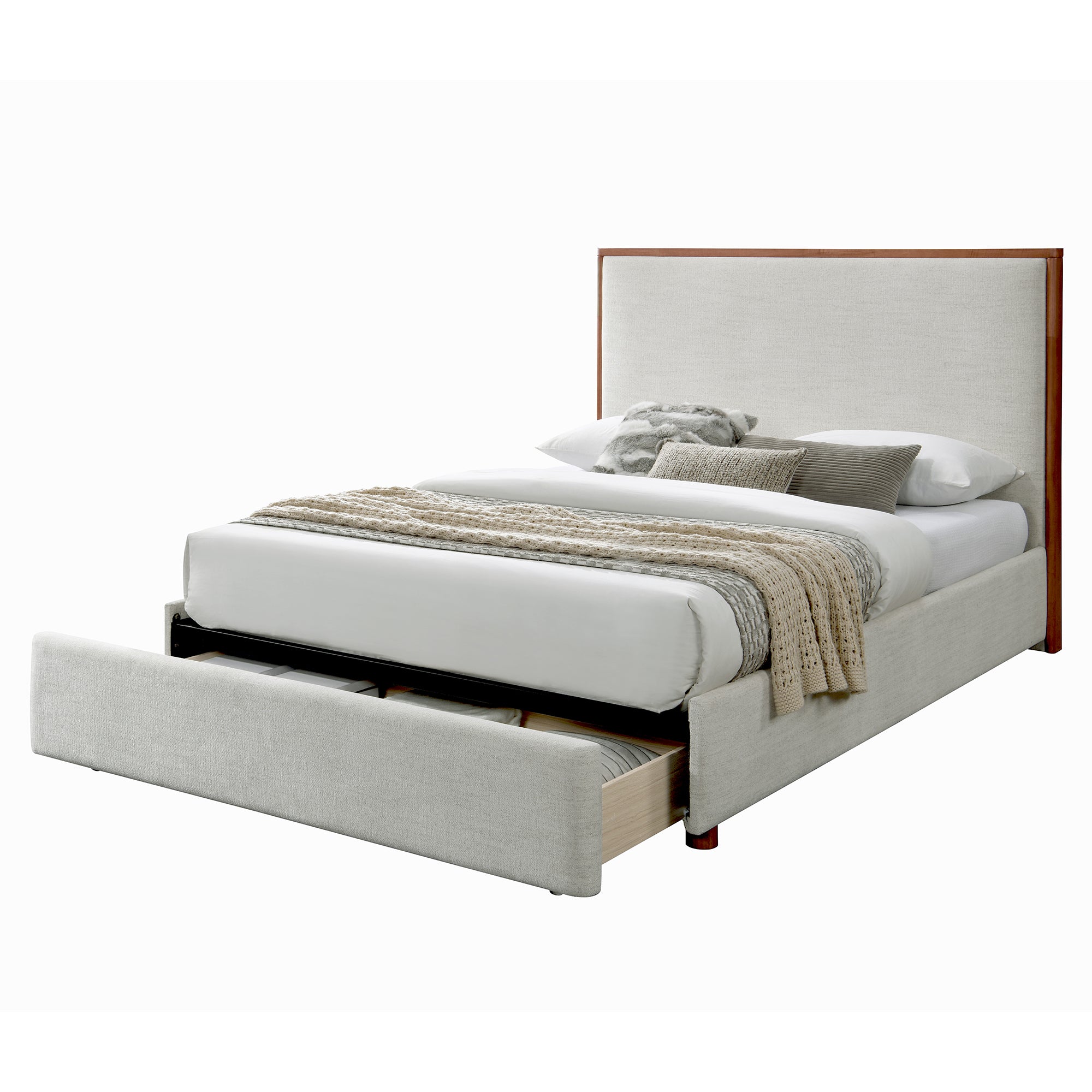 Andover 60" Queen Platform Bed W/Drawer