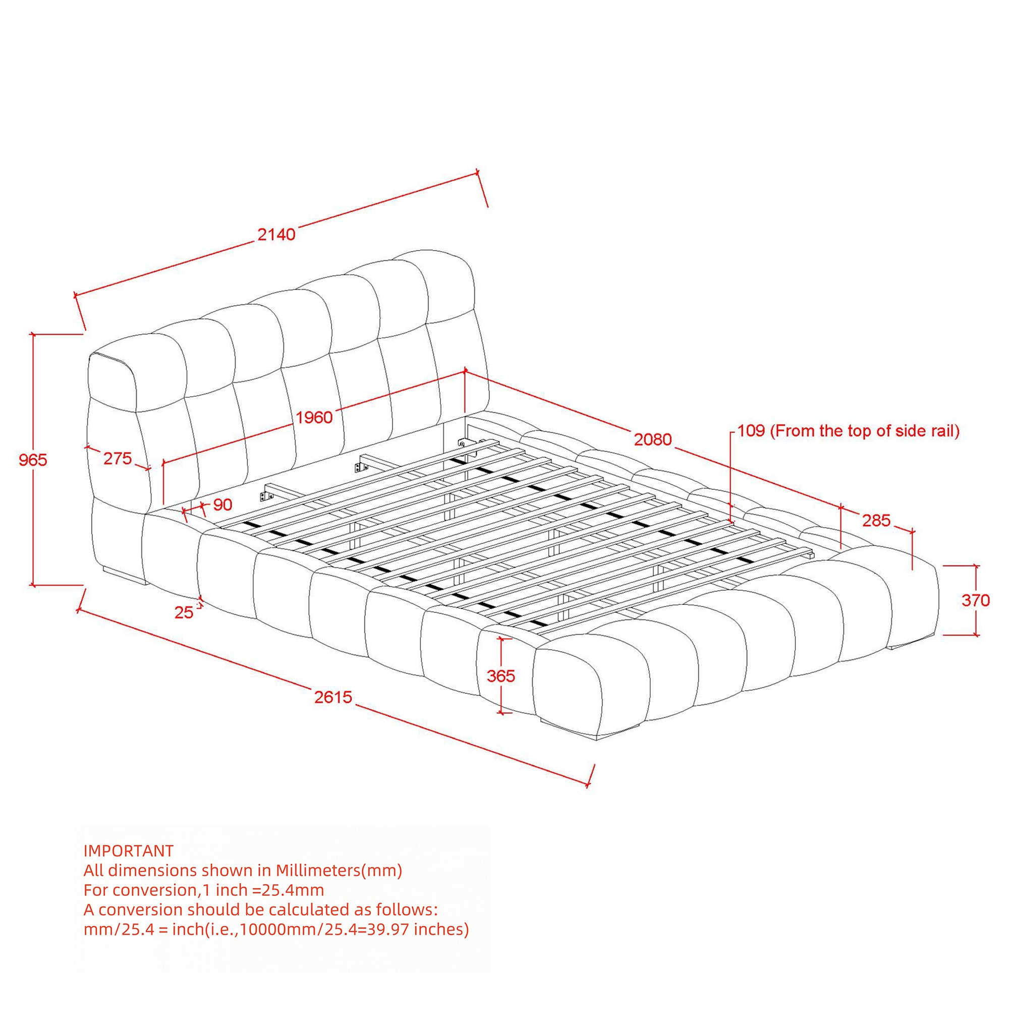 Pasha 78" King Platform Bed