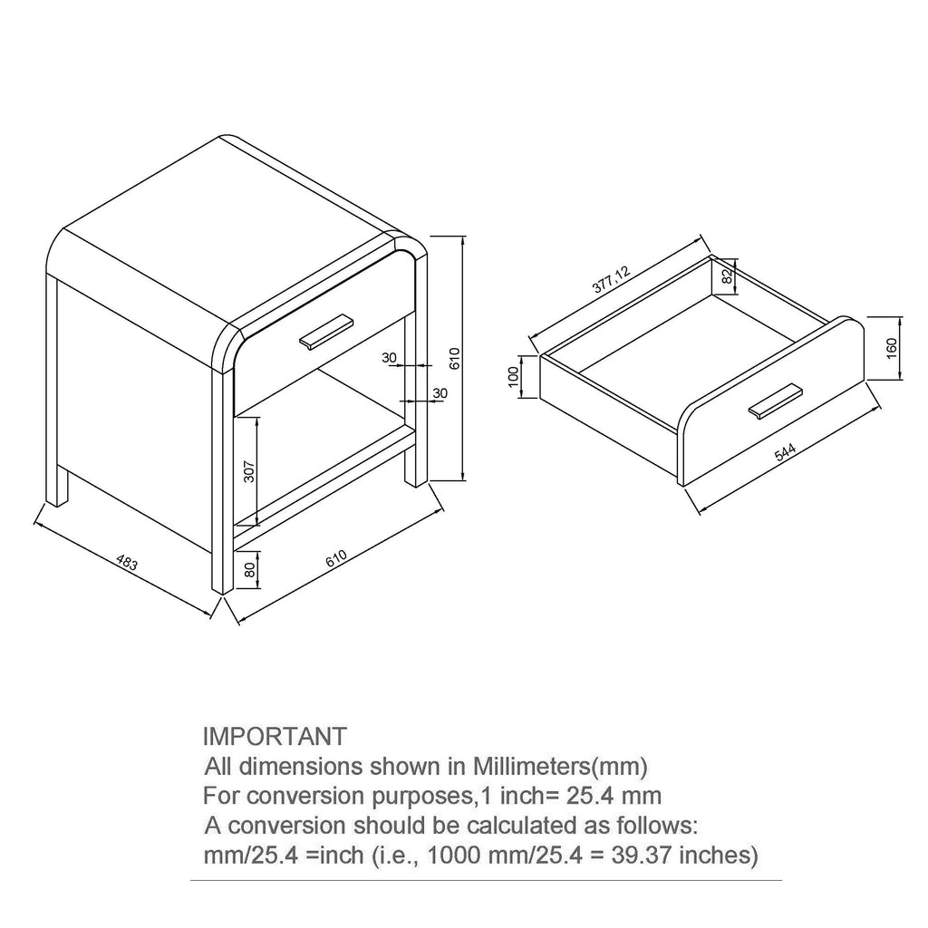 Bowman 1 Drawer Accent Table