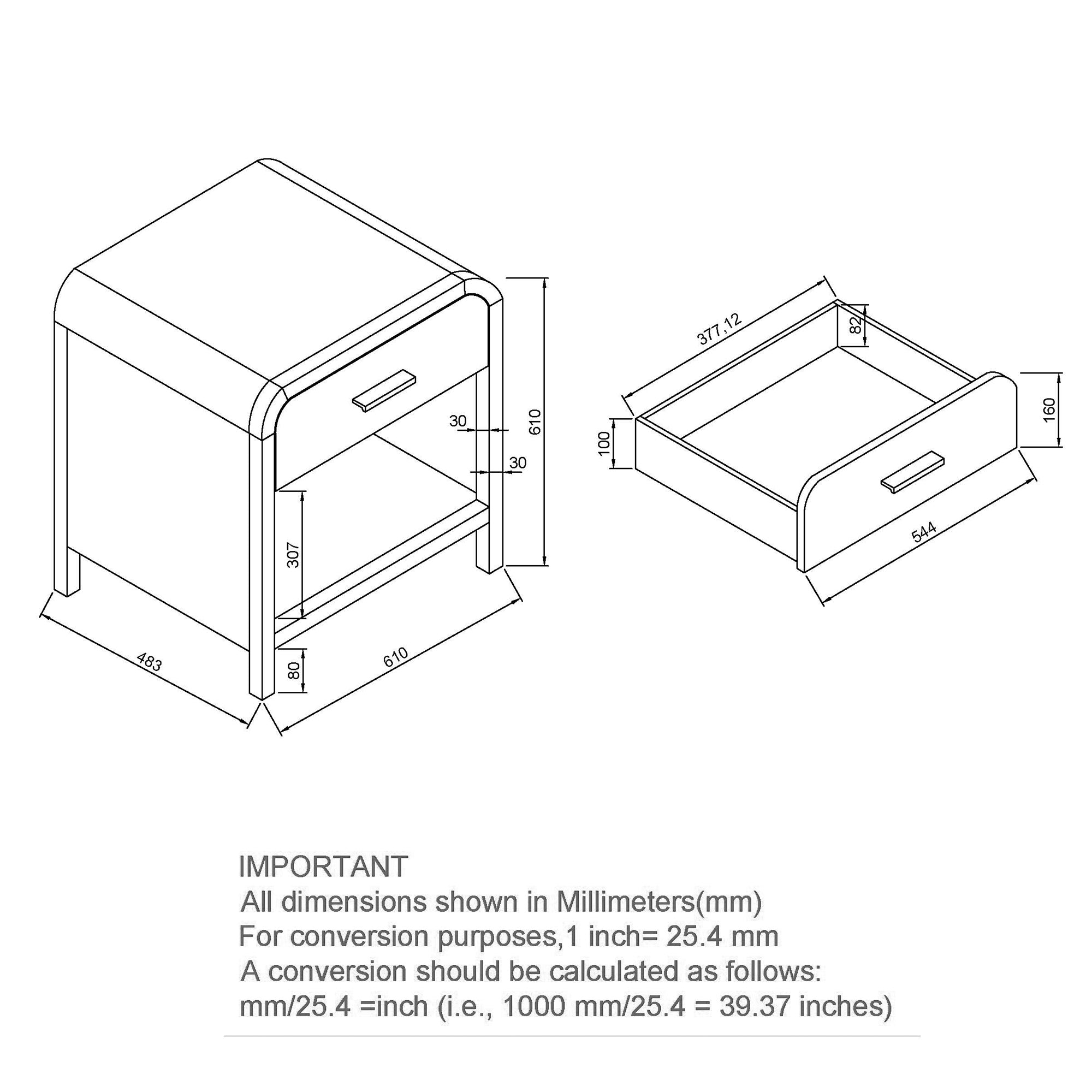 Bowman 1 Drawer Accent Table