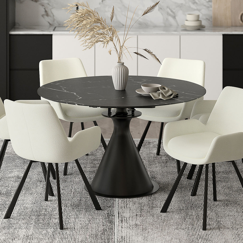 Calisto Round Dining Table W/Extension, 51"