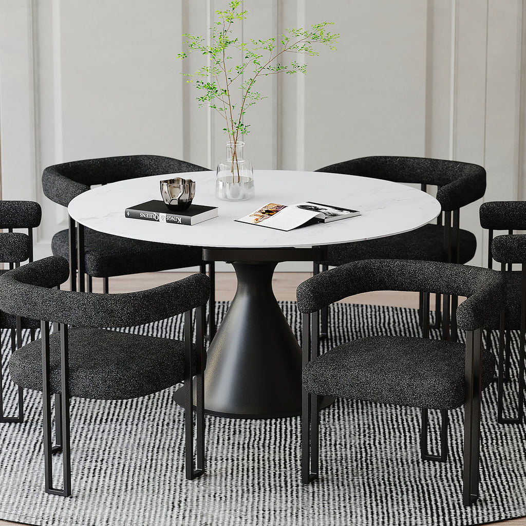 Calisto Round Dining Table W/Extension, 51"