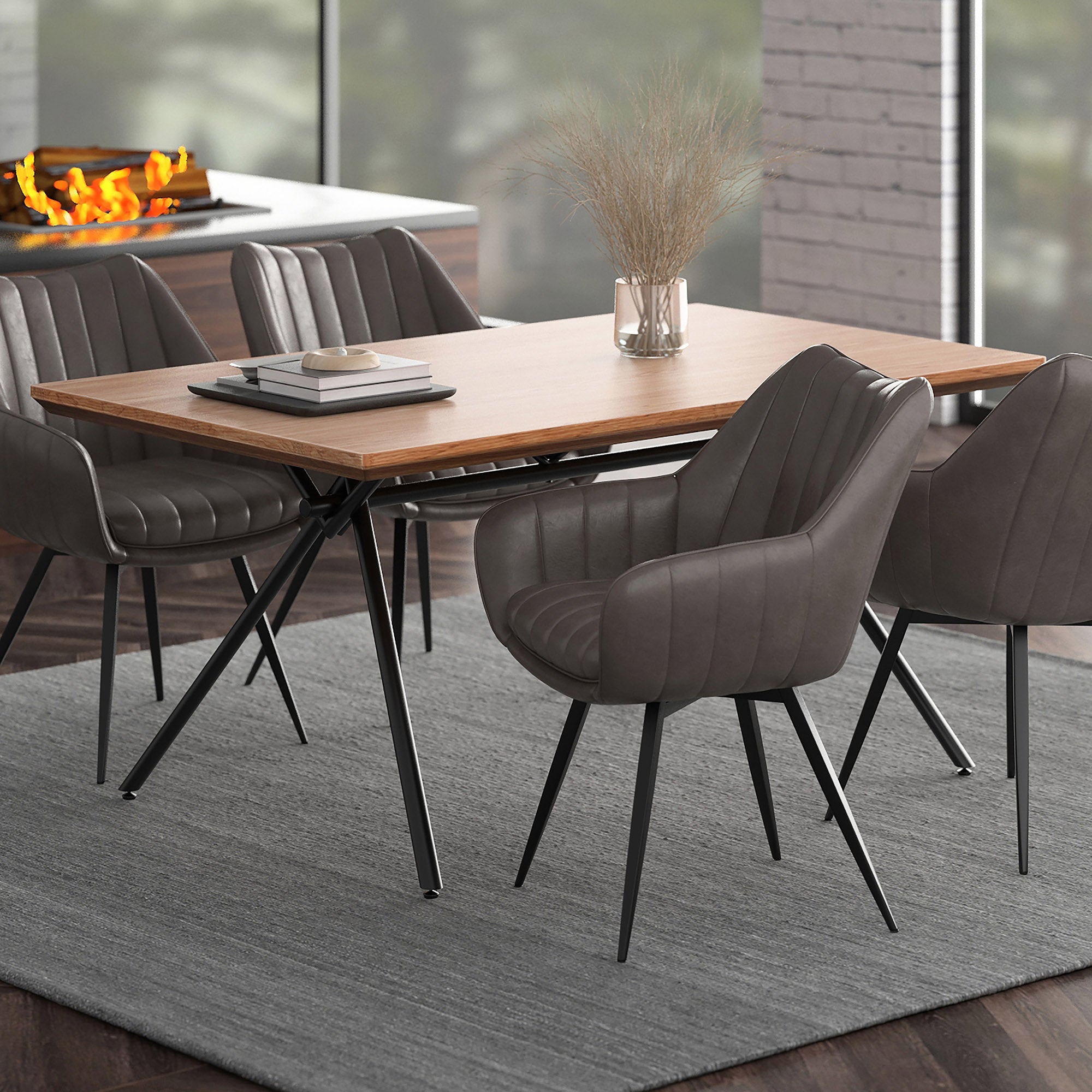 Bronx Rectangular Dining Table, 63&Quot;
