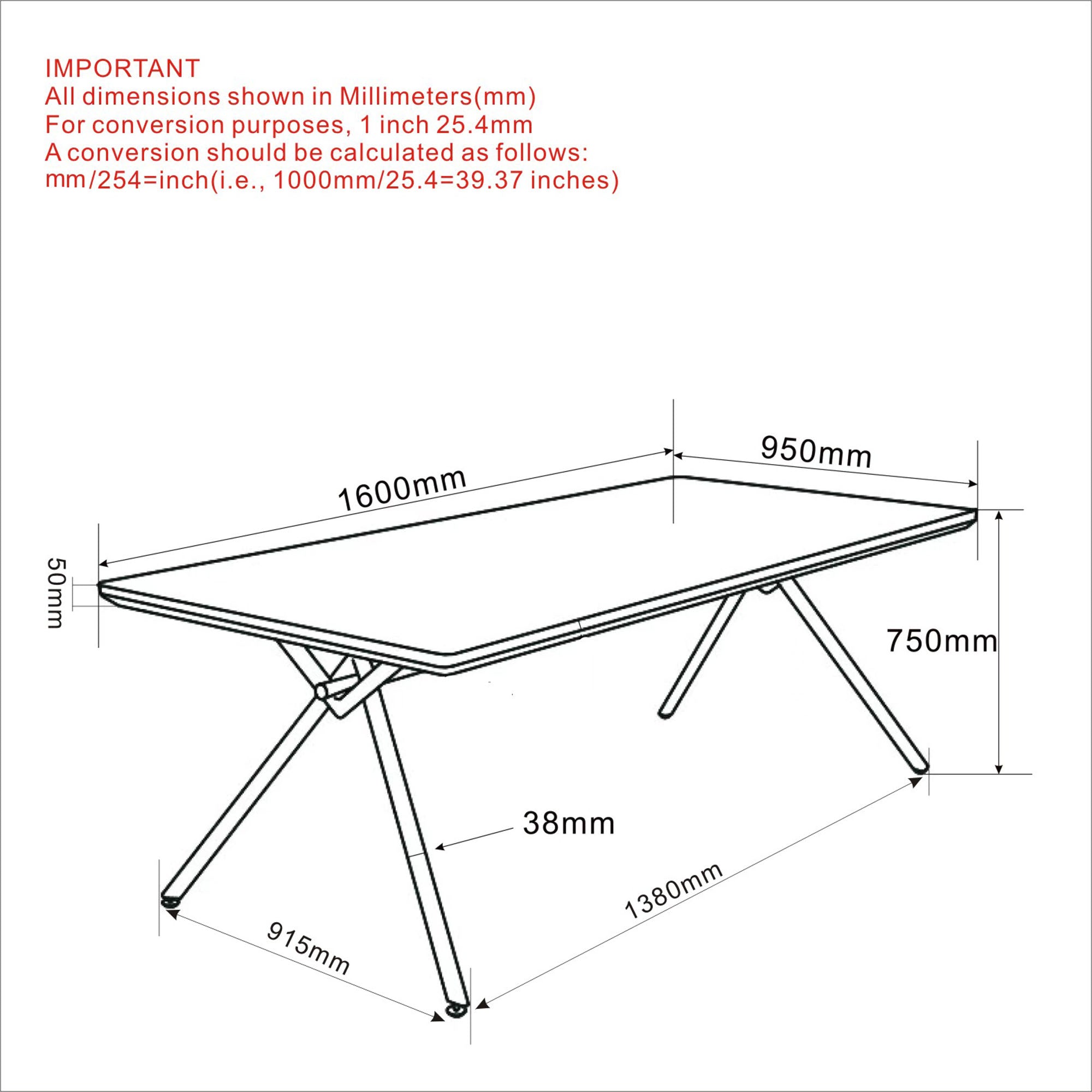 Bronx Rectangular Dining Table, 63&Quot;