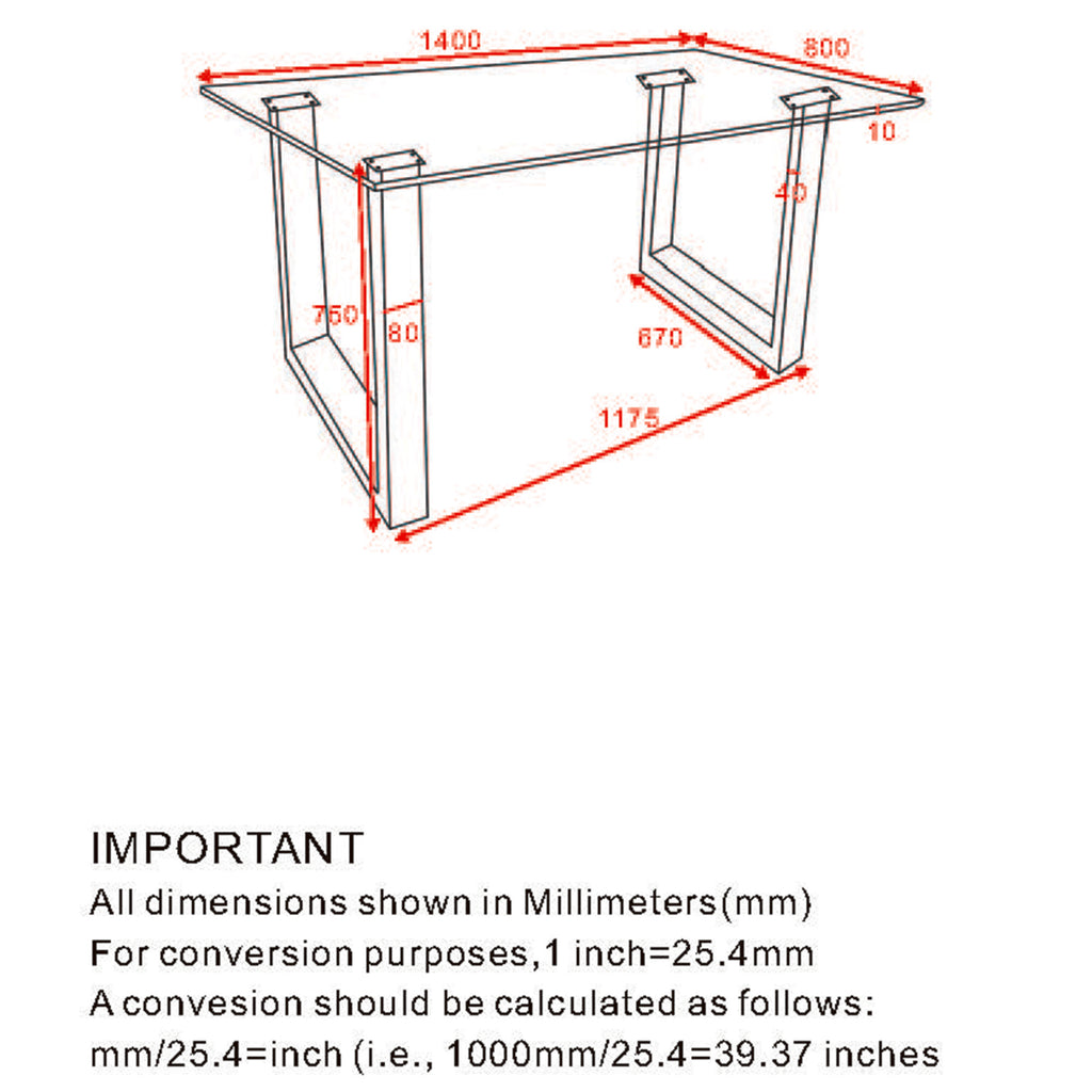 Franco Rectangular Dining Table, 55"