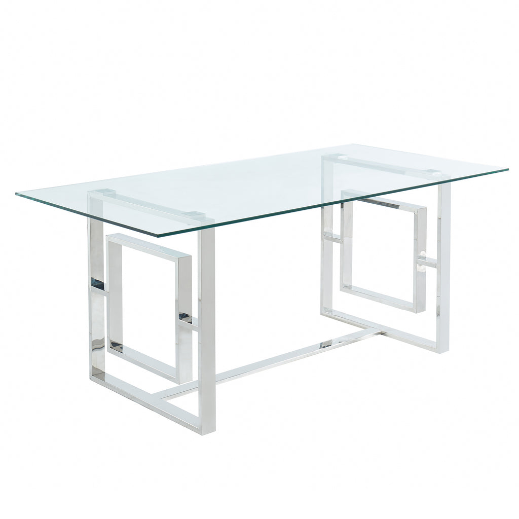 Eros Rectangular Dining Table, 71&Quot;
