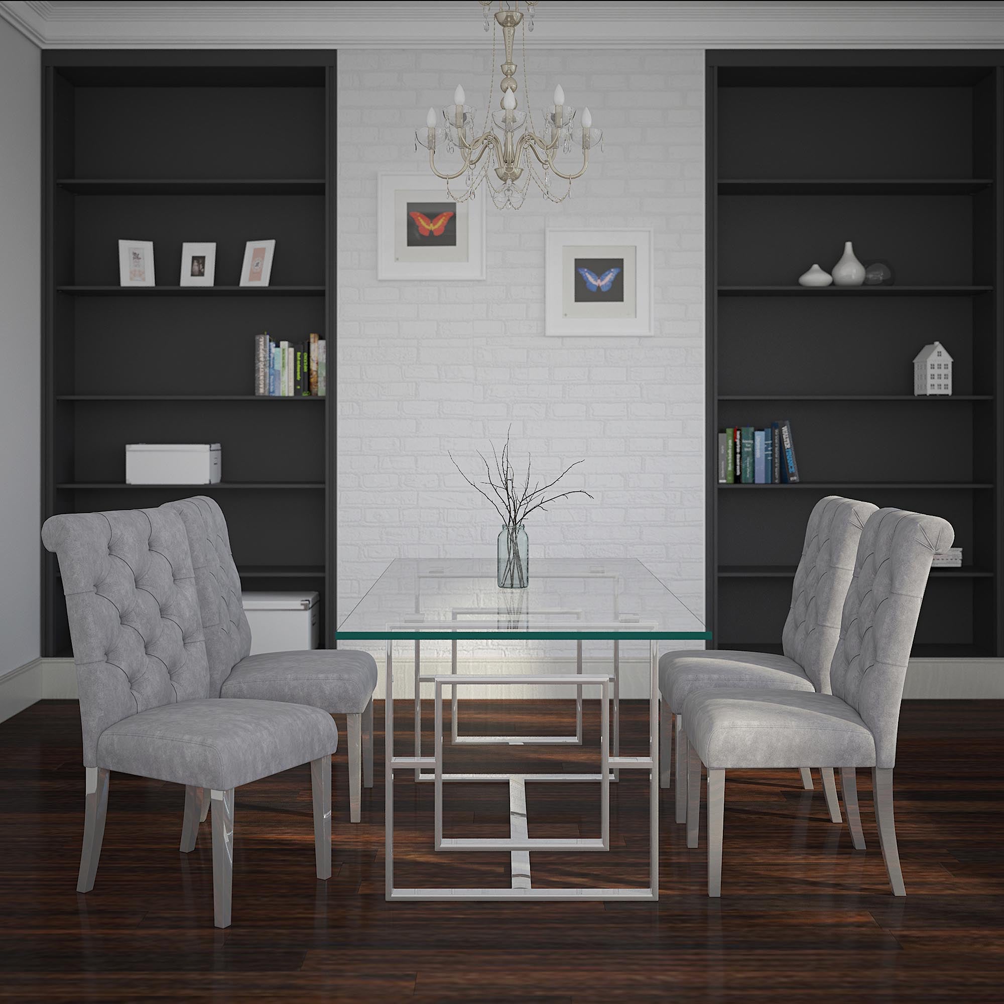 Eros Rectangular Dining Table, 71&Quot;