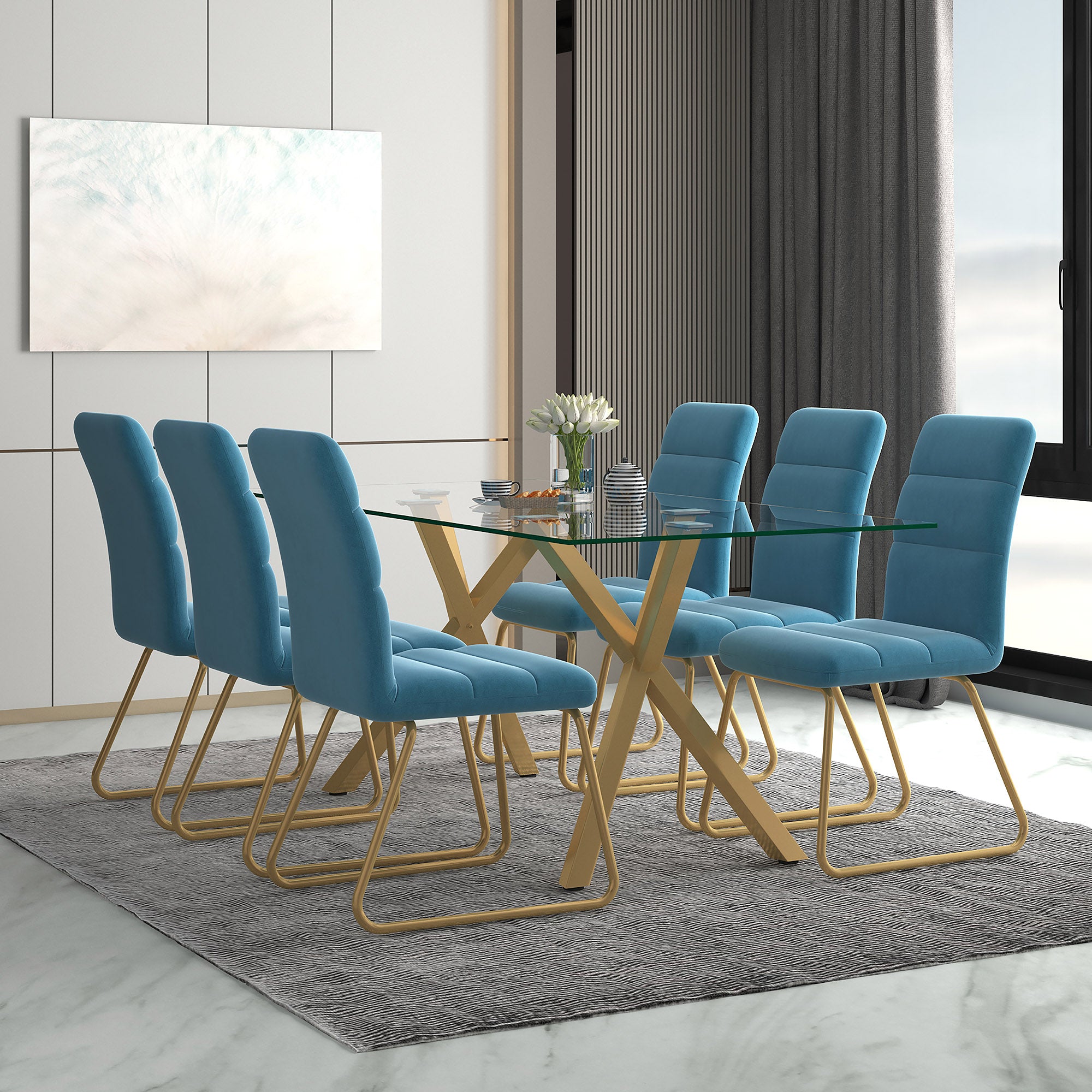Stark Rectangular Dining Table, 71"