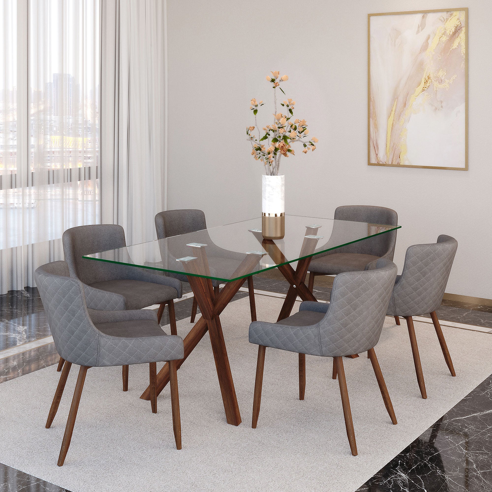 Stark Rectangular Dining Table, 71"
