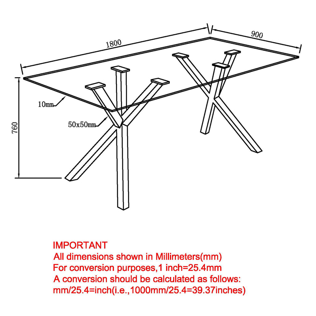 Stark Rectangular Dining Table, 71"