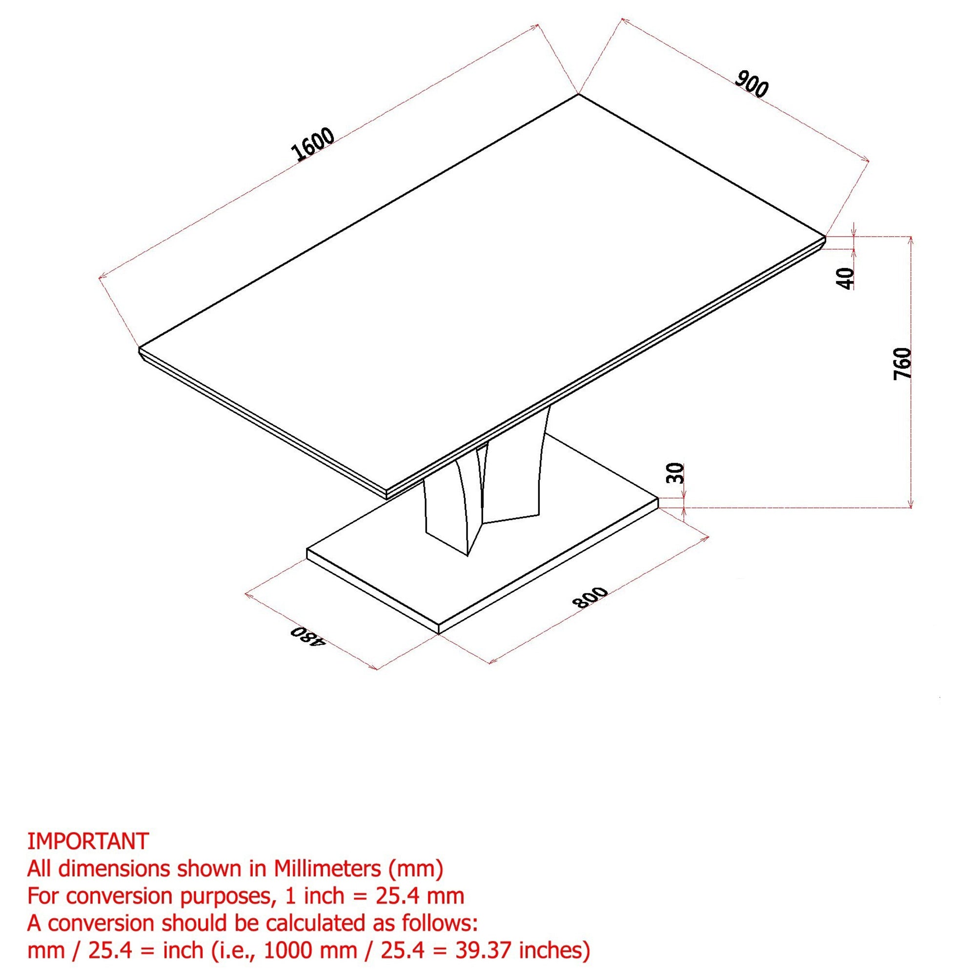Napoli Rectangular Dining Table, 63"