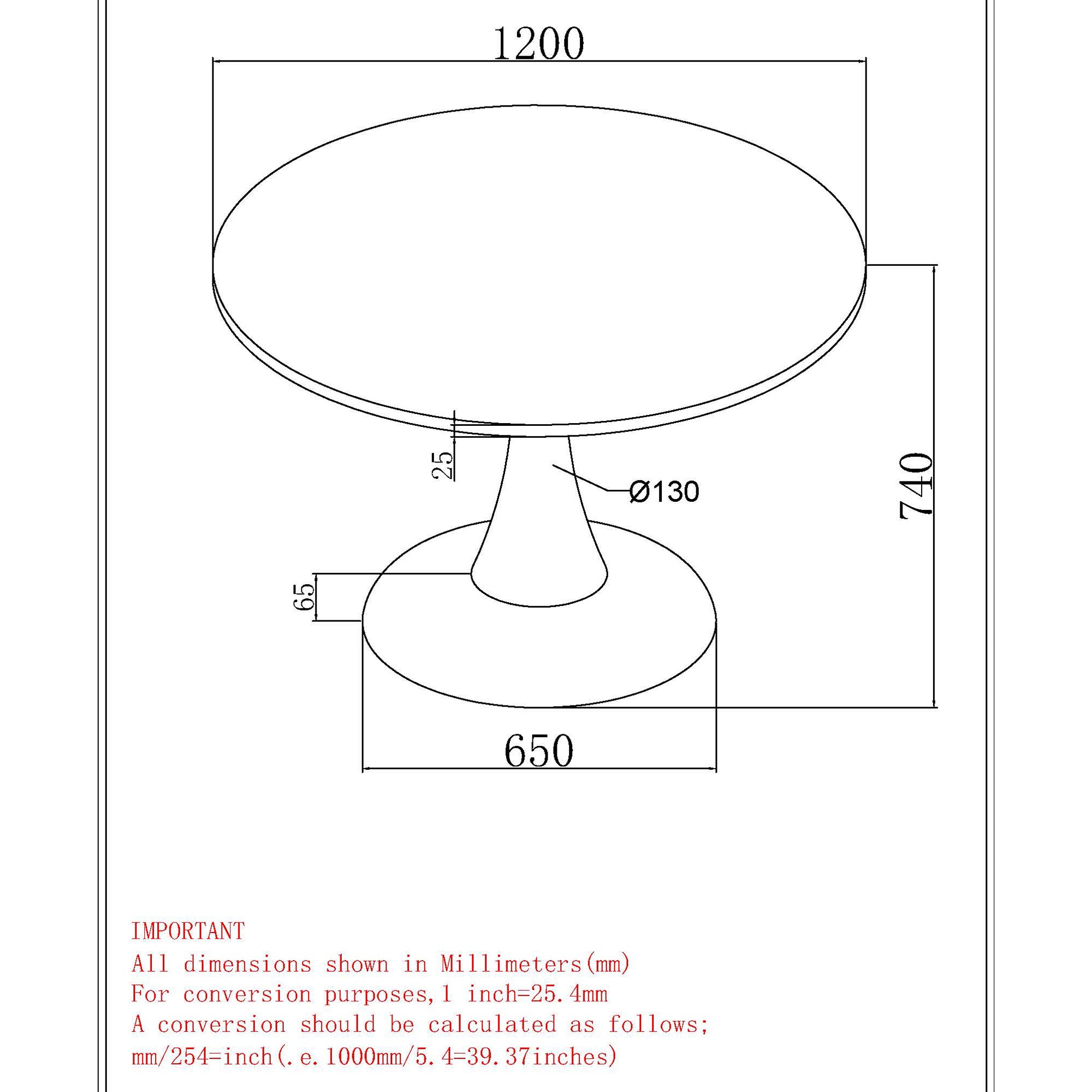 Zilo Round Pedestal Dining Table, 48"