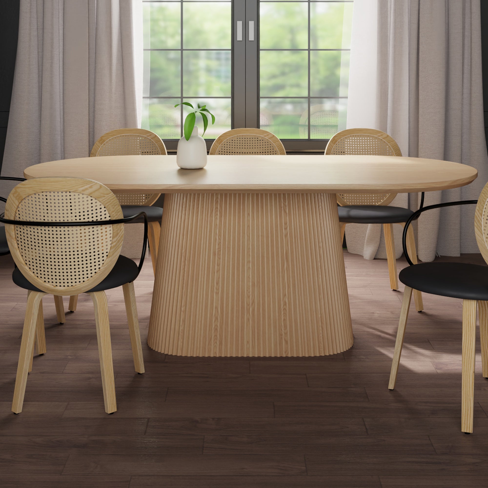 Tovas Oval Dining Table, 79"