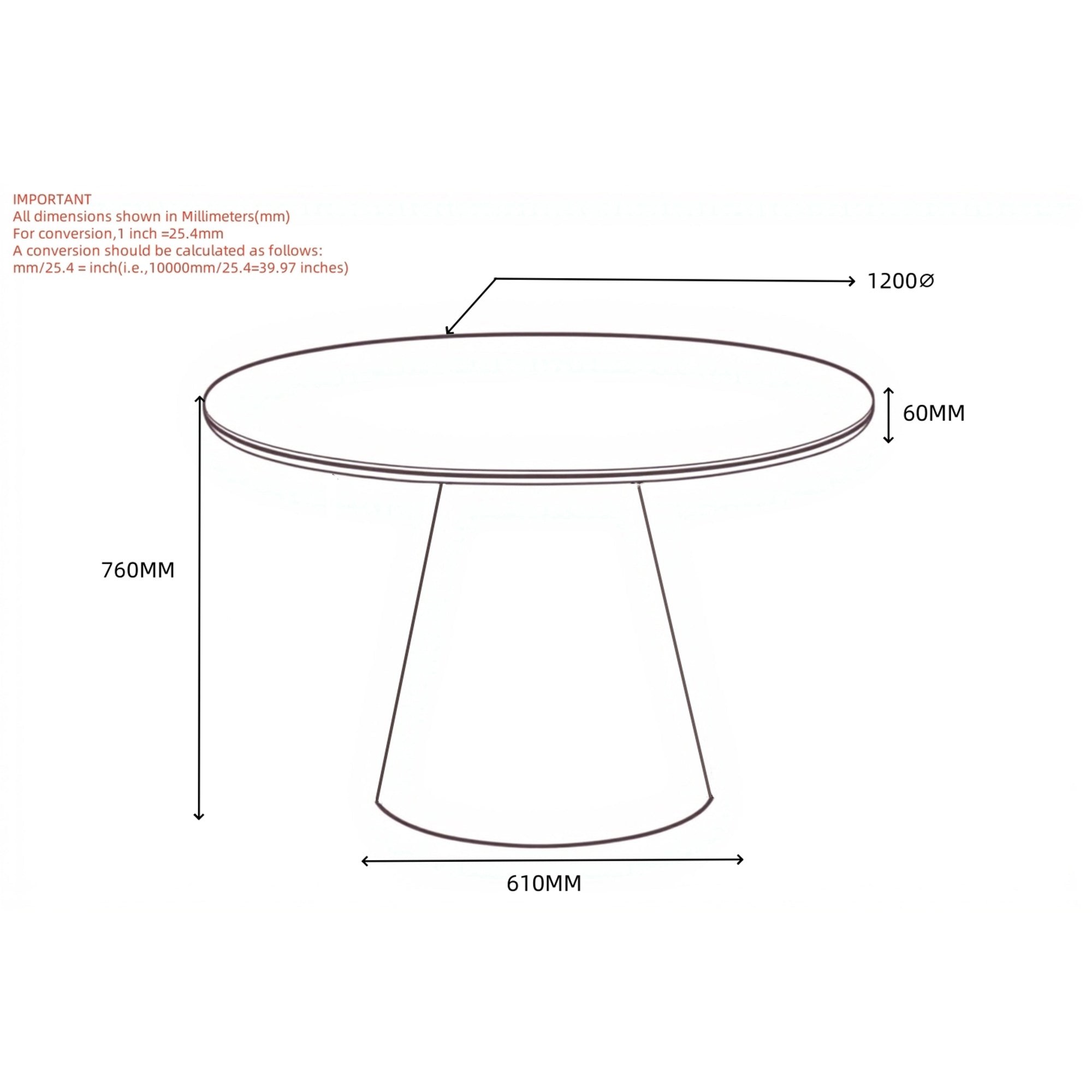Galio Round Dining Table, 47"