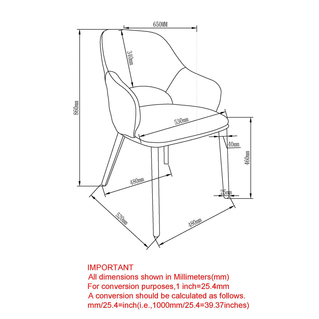 Denzel Dining Chair, Set Of 4