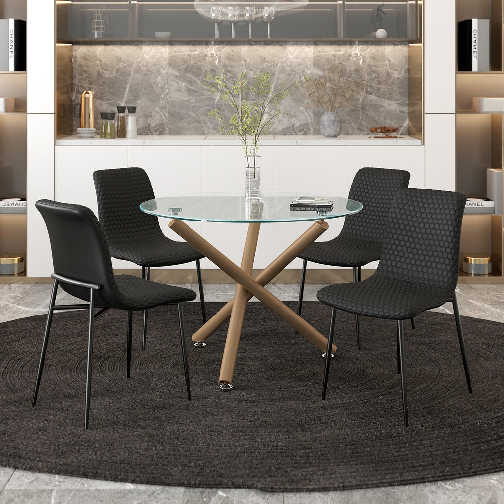 Brixx Dining Chair, Faux Leather, Set Of 2