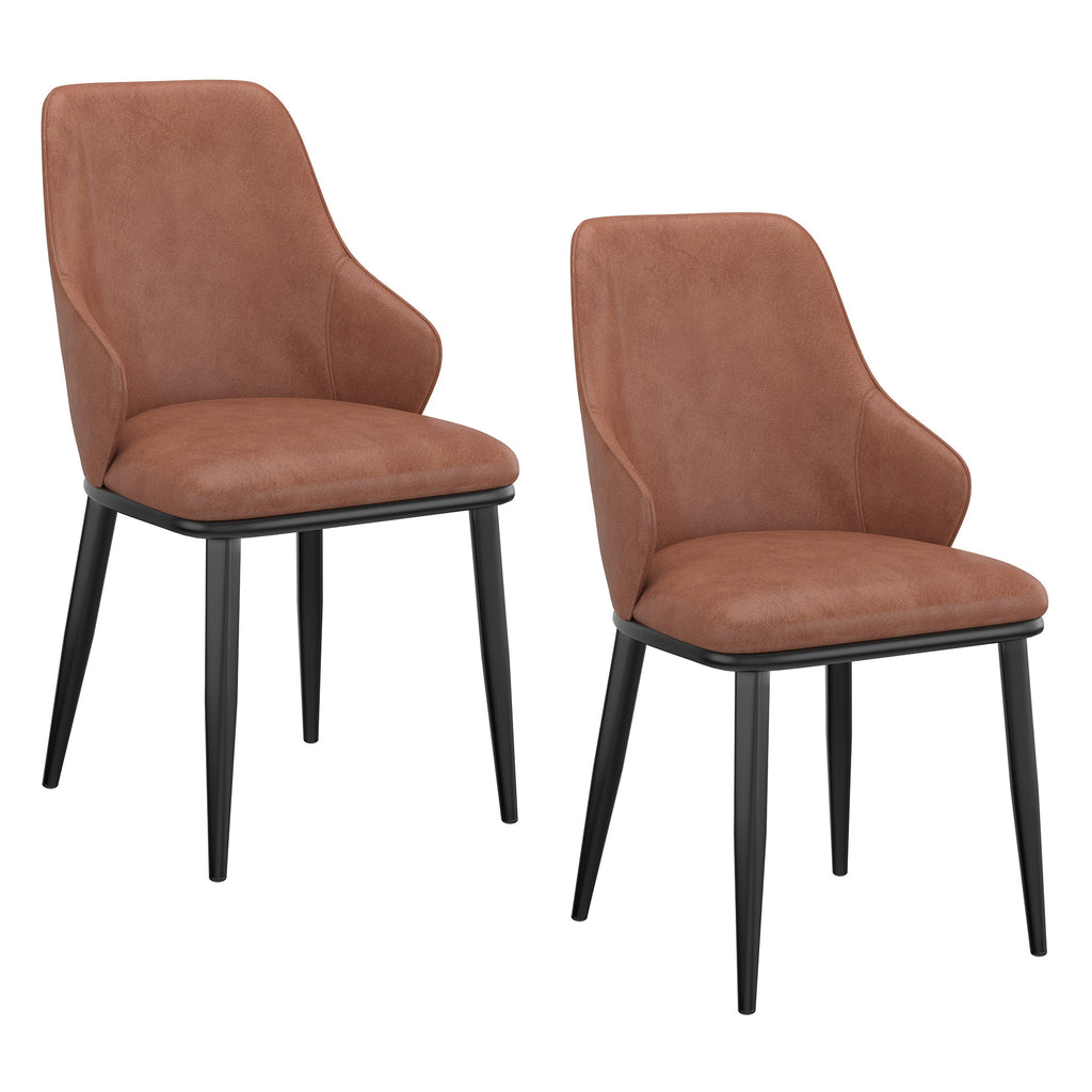 Kash Dining Chair, Faux Leather, Set Of 2