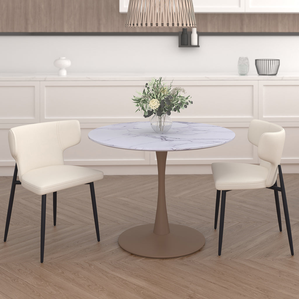 Olis Dining Chair, Faux Leather, Set Of 2