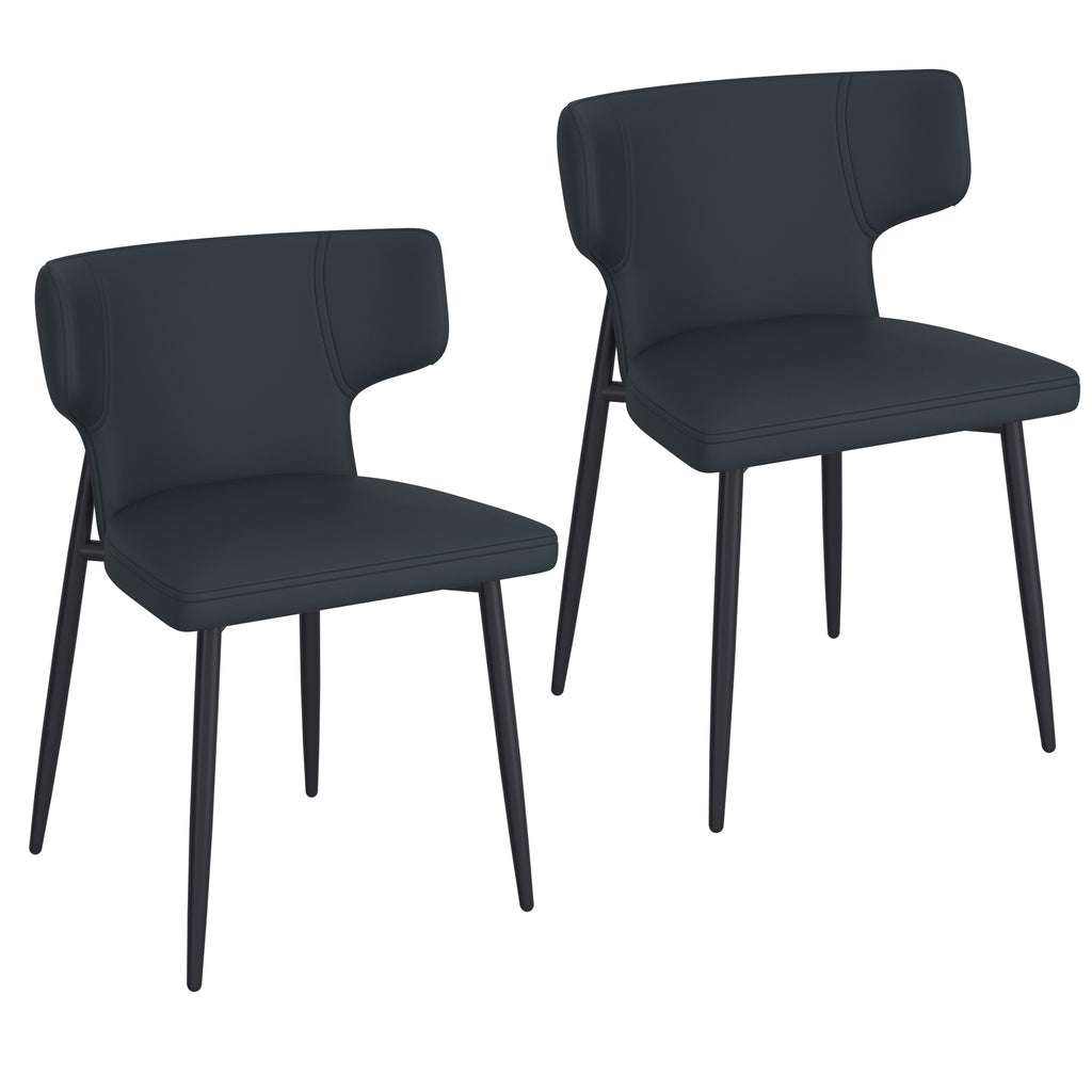 Olis Dining Chair, Faux Leather, Set Of 2