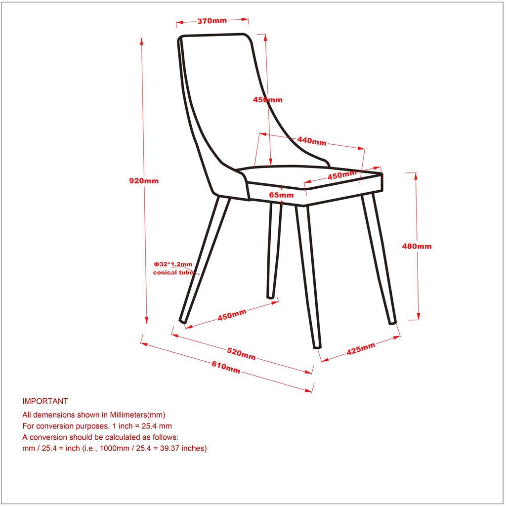 Cora Dining Chair, Fabric, Set Of 2