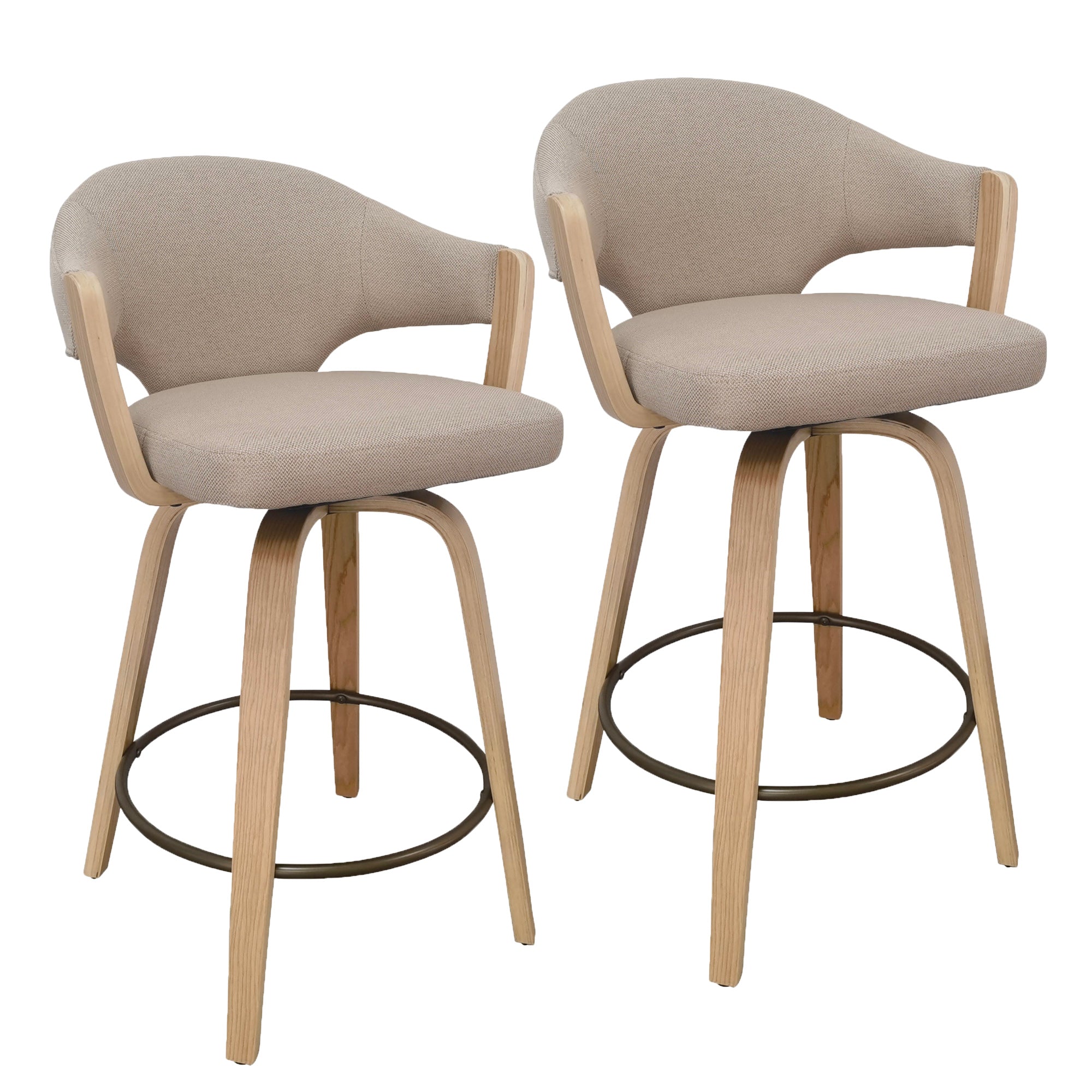 Freya 26" Counter Stool W/Swivel, Set Of 2
