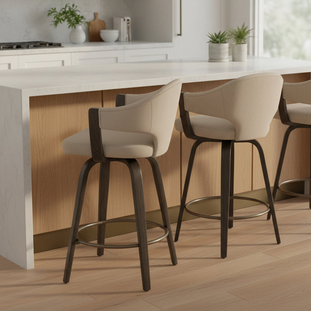 Freya 26" Counter Stool W/Swivel, Set Of 2