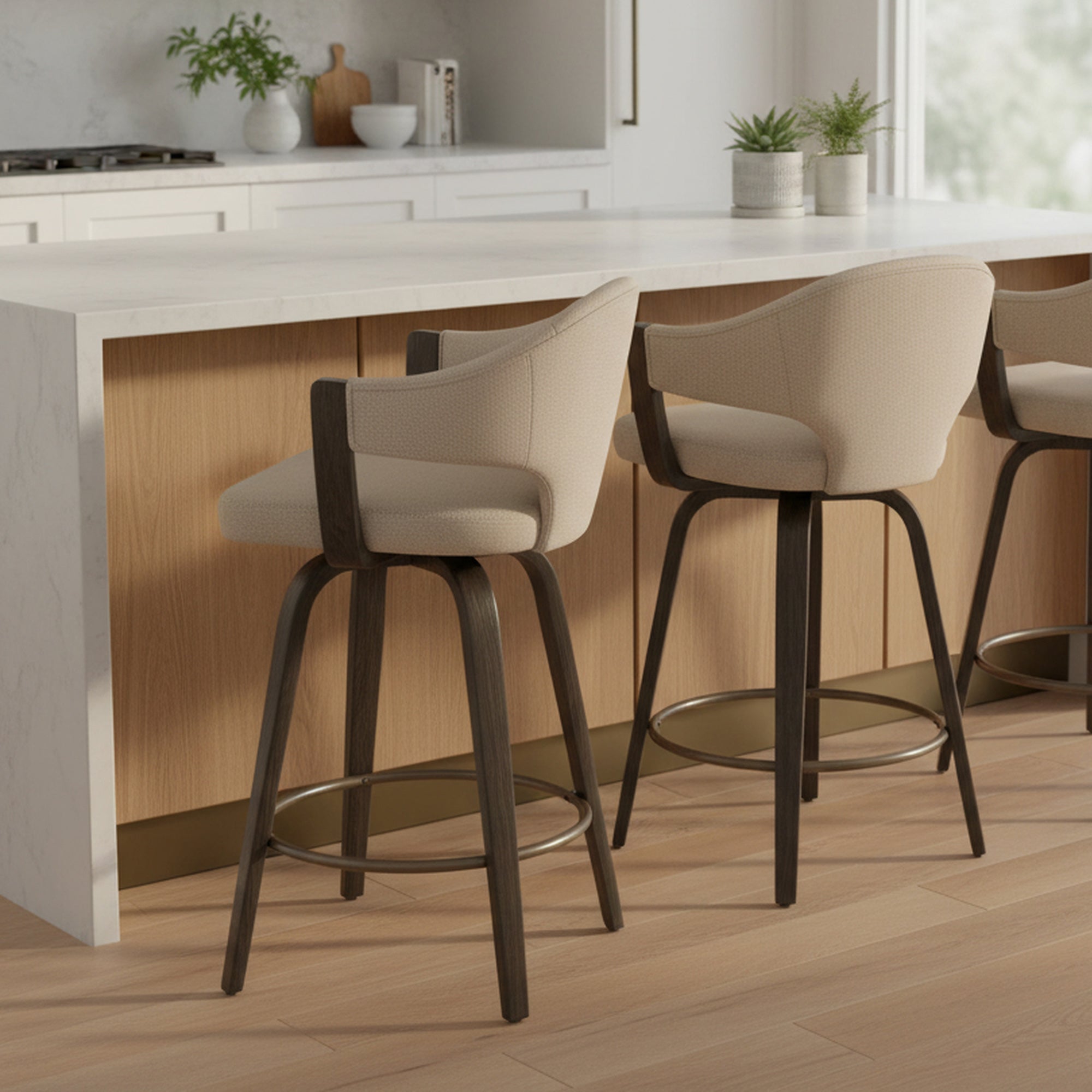 Freya 26" Counter Stool W/Swivel, Set Of 2