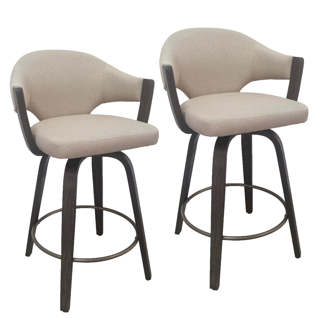 Freya 26" Counter Stool W/Swivel, Set Of 2