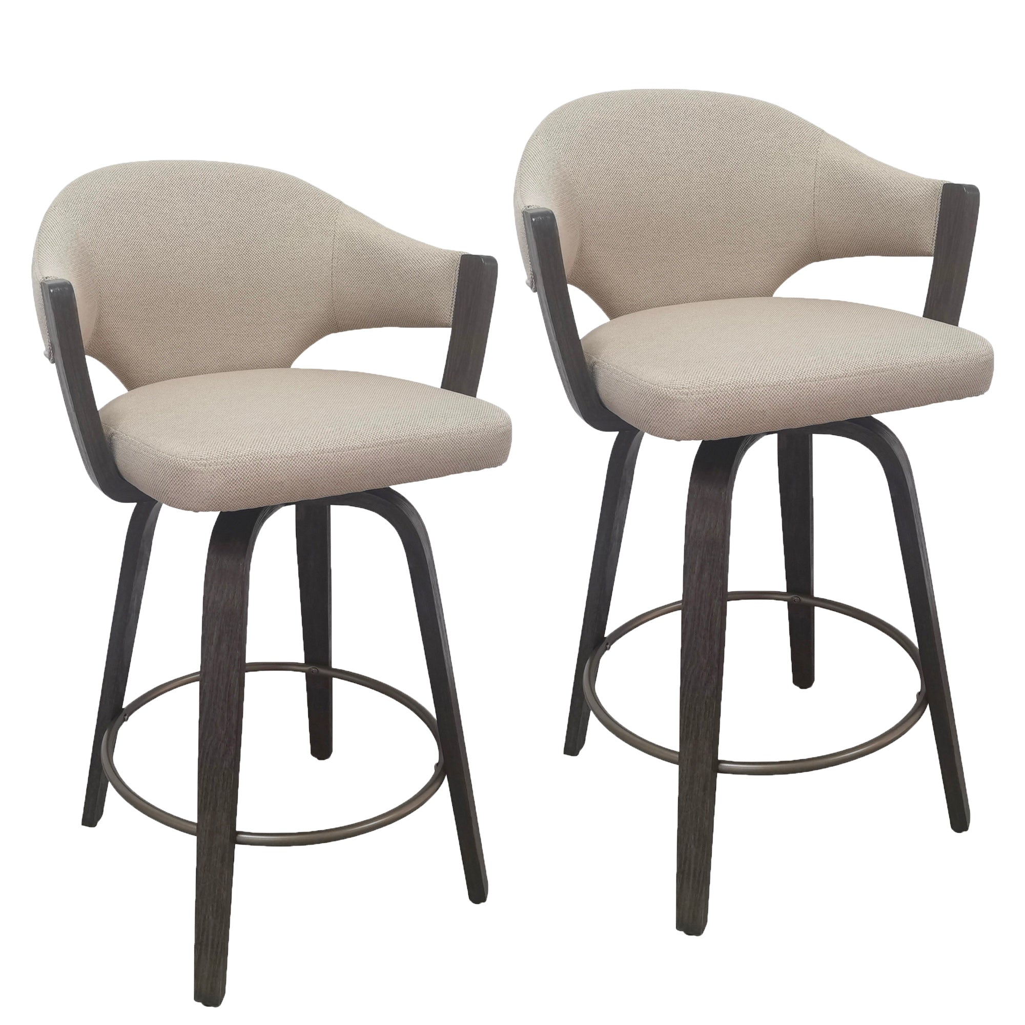 Freya 26" Counter Stool W/Swivel, Set Of 2