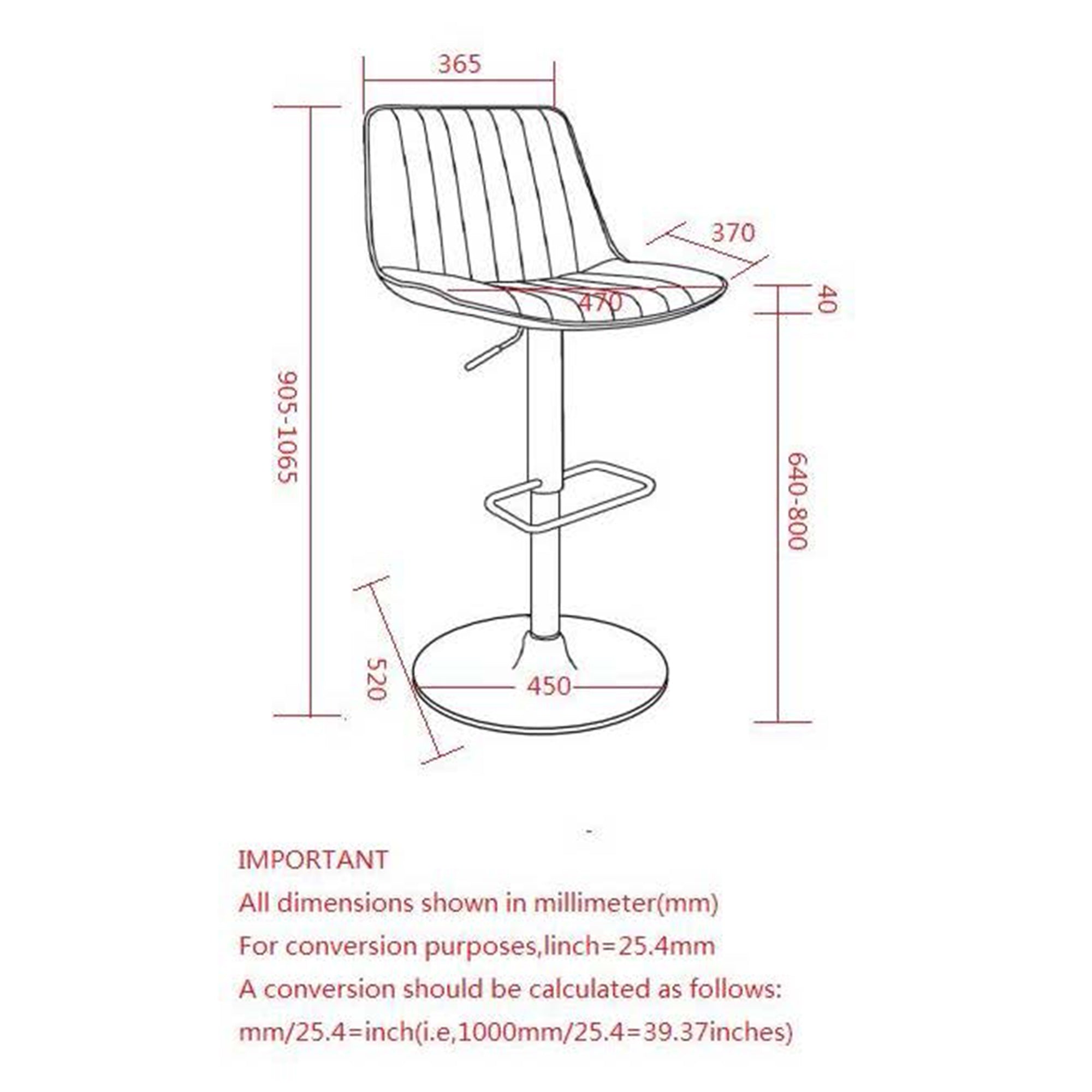 Kosi Adjustable Air-Lift Stool, Set Of 2
