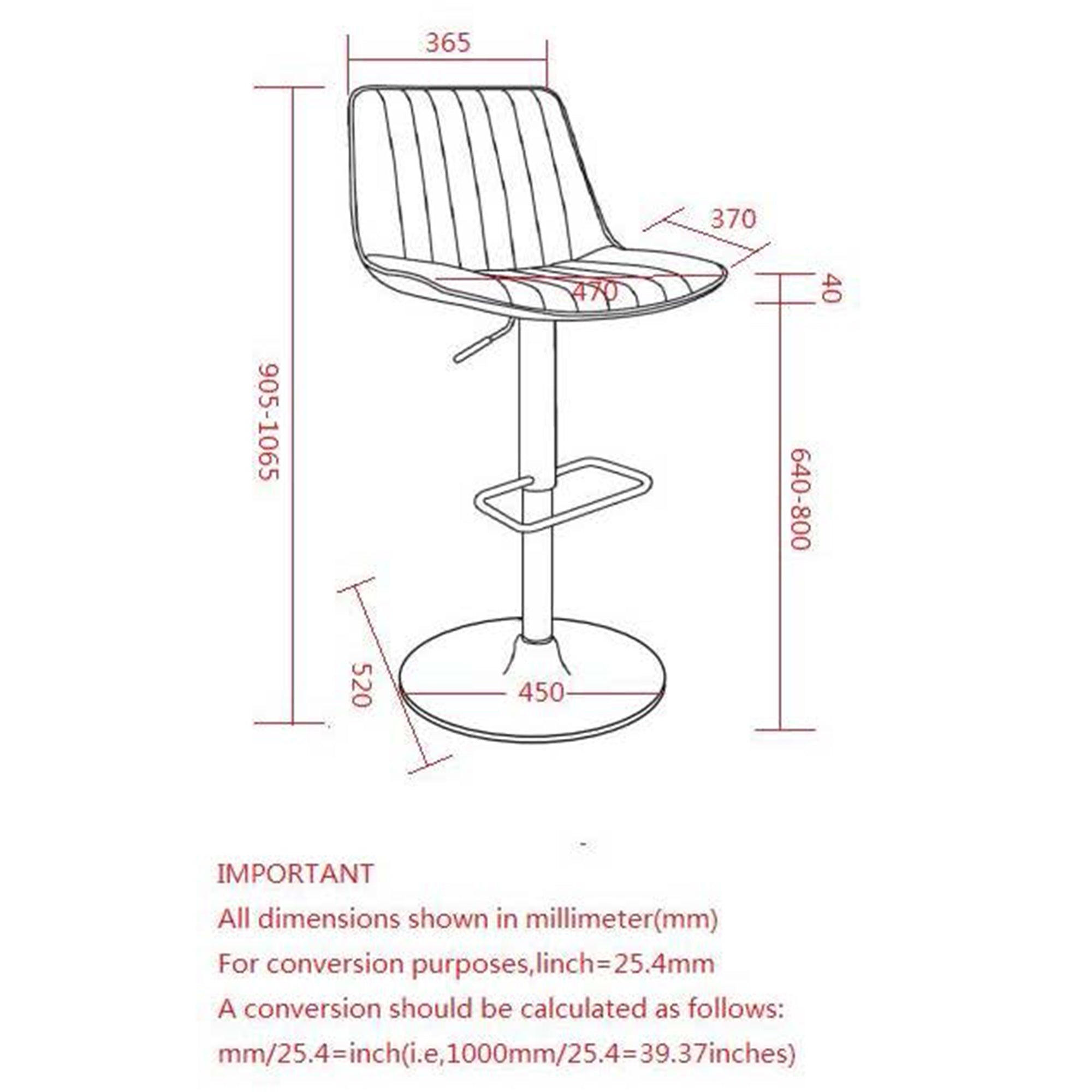 Kosi Adjustable Air-Lift Stool, Set Of 2