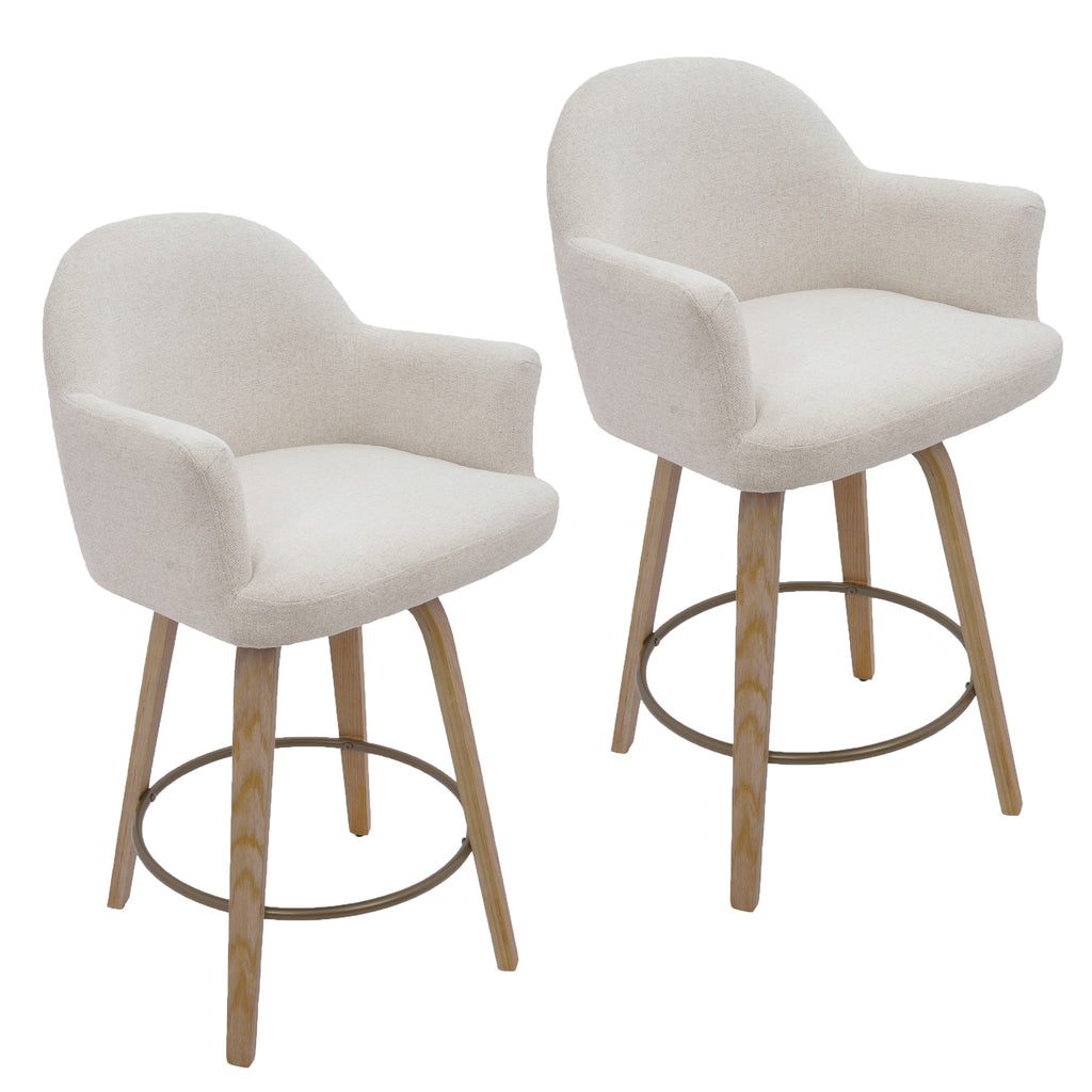 Torra 26" Counter Stool W/Swivel, Set Of 2