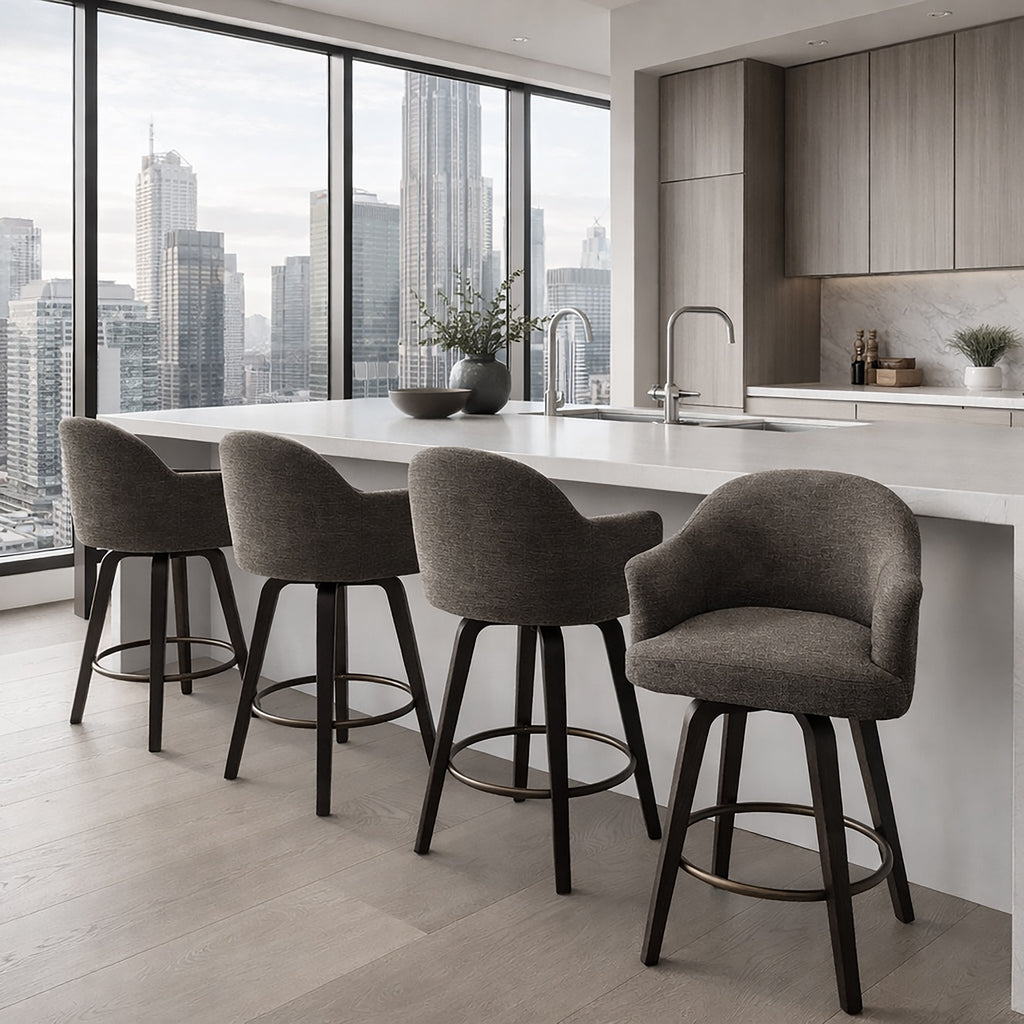 Torra 26" Counter Stool W/Swivel, Set Of 2
