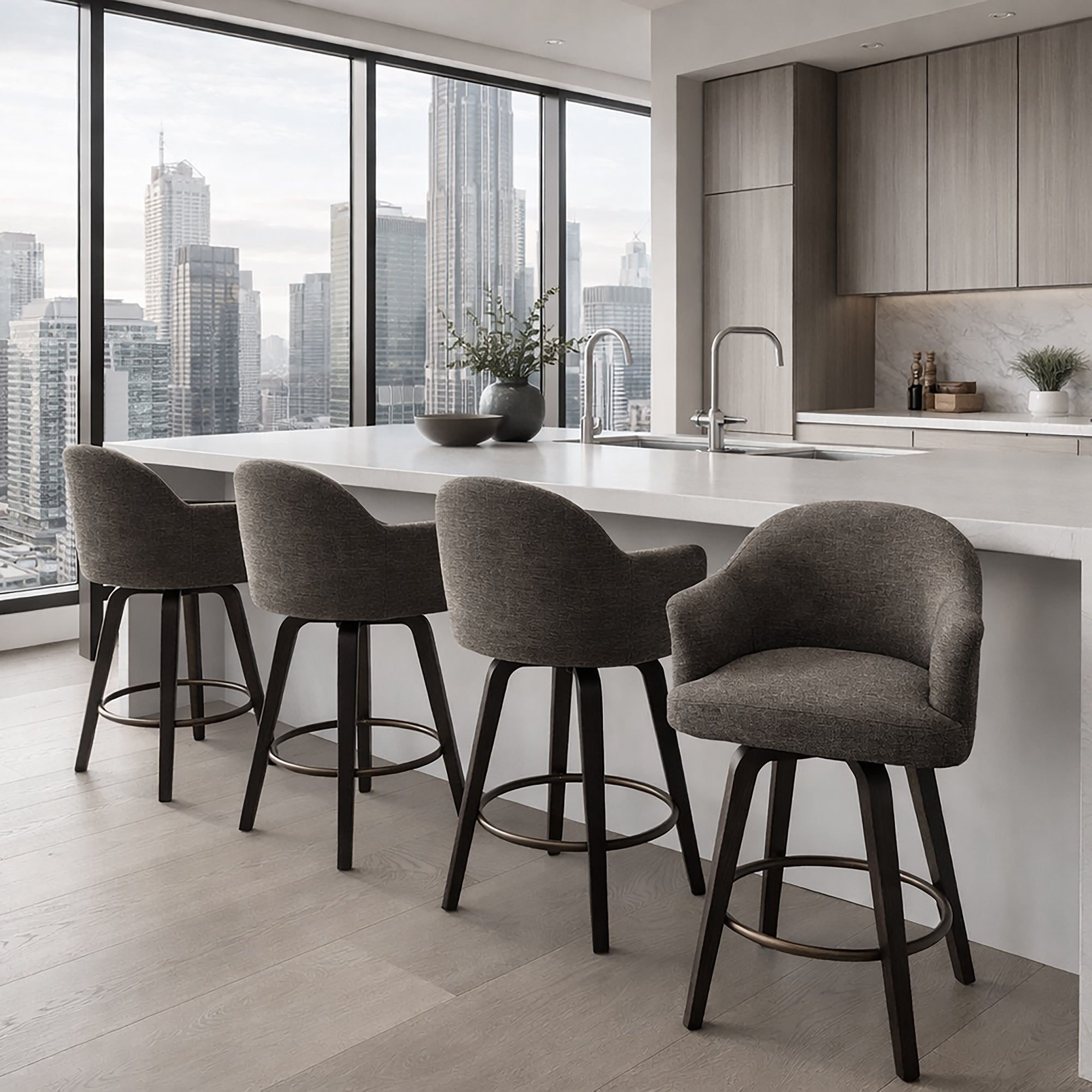 Torra 26" Counter Stool W/Swivel, Set Of 2