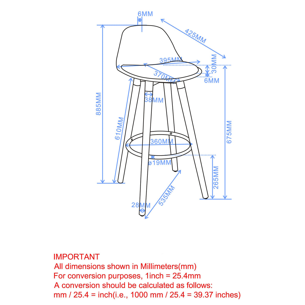 Diablo 26" Counter Stool, Set Of 2