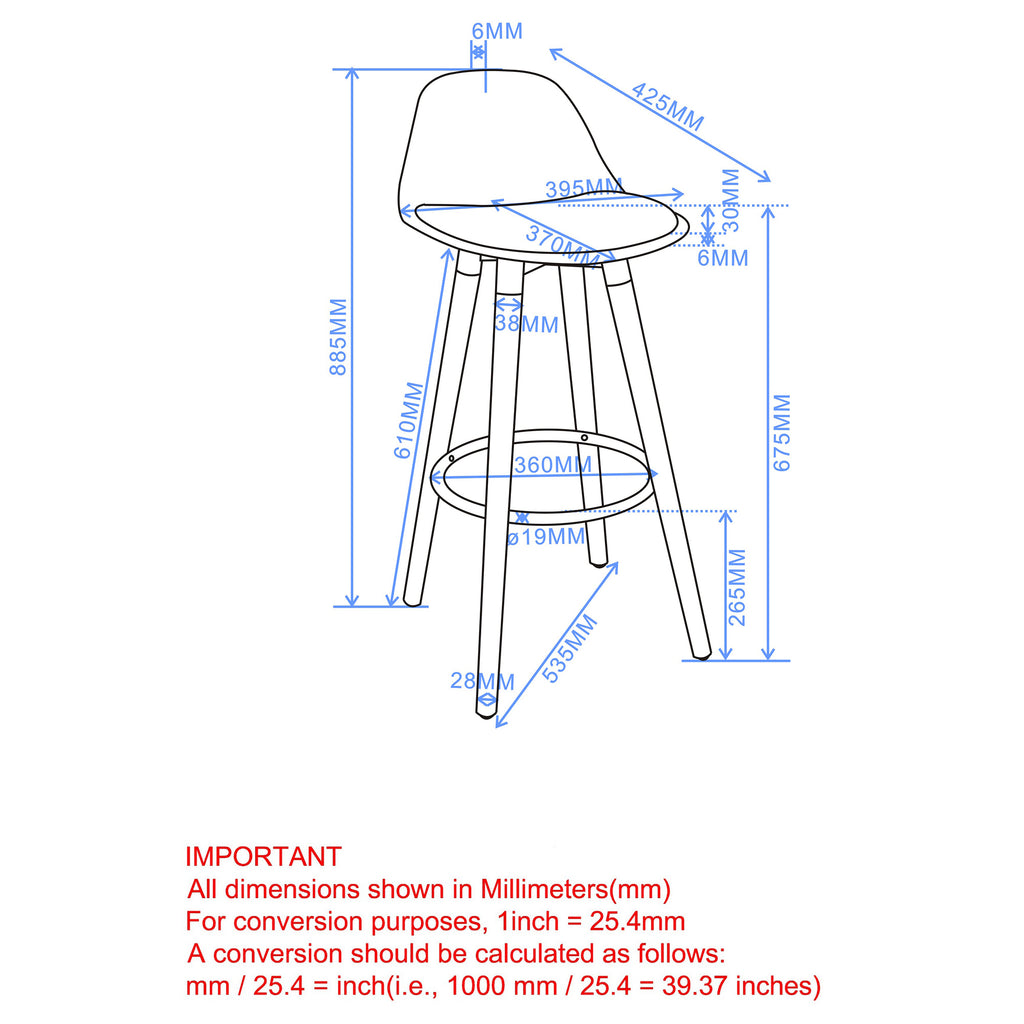 Diablo 26" Counter Stool, Set Of 2