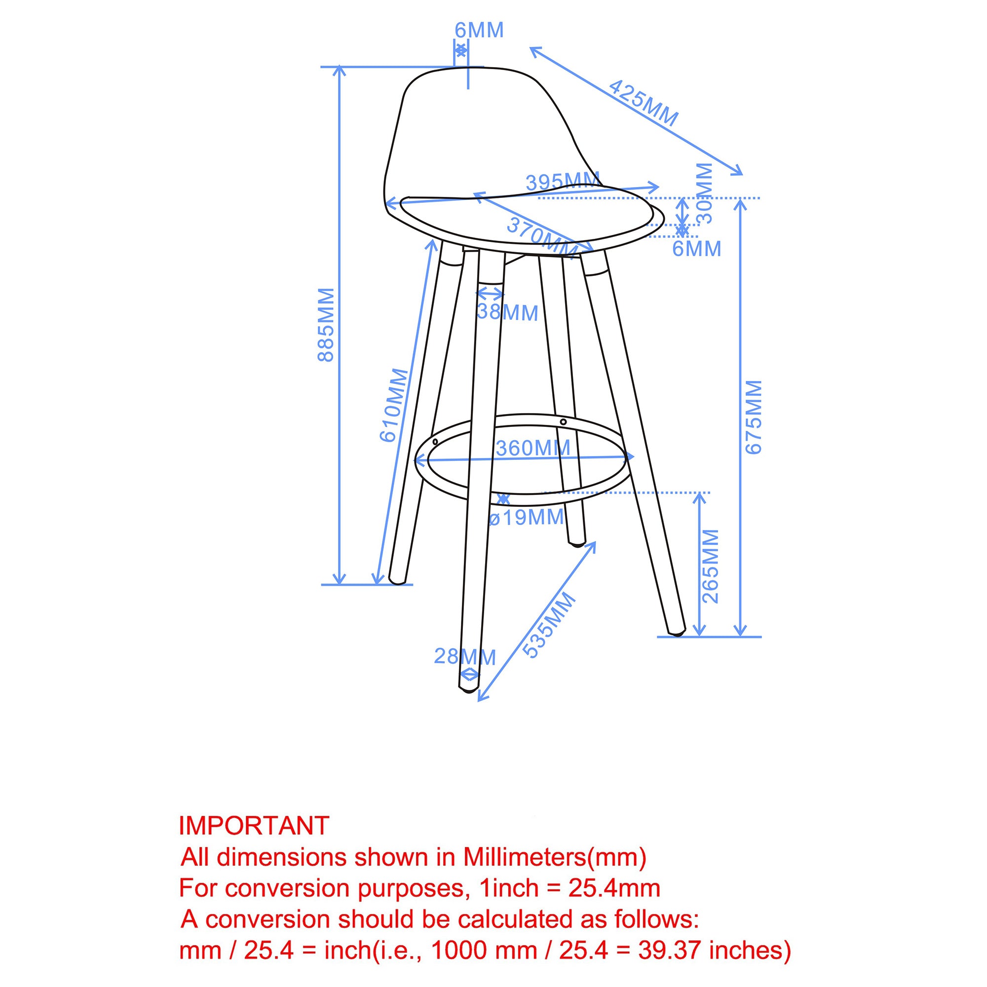 Diablo 26" Counter Stool, Set Of 2