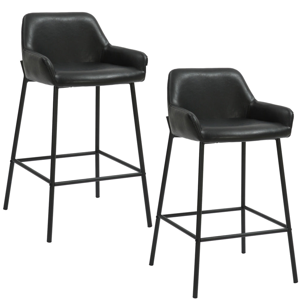 Baily 26" Counter Stool, Pu, Set Of 2
