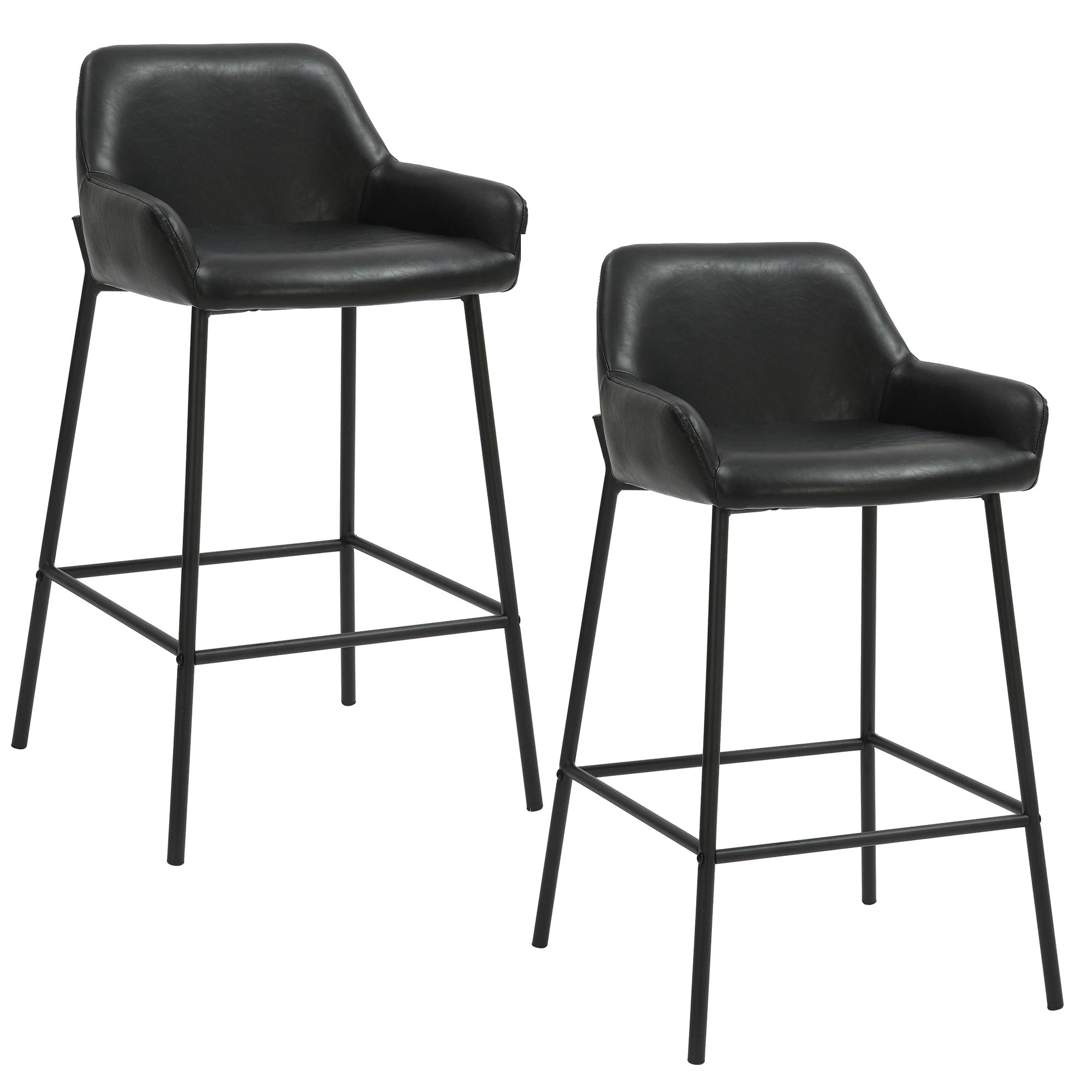 Baily 26" Counter Stool, Pu, Set Of 2