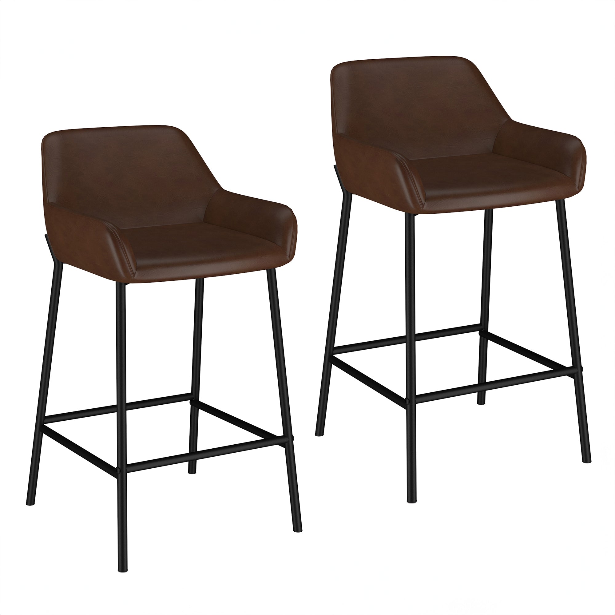 Baily 26" Counter Stool, Pu, Set Of 2