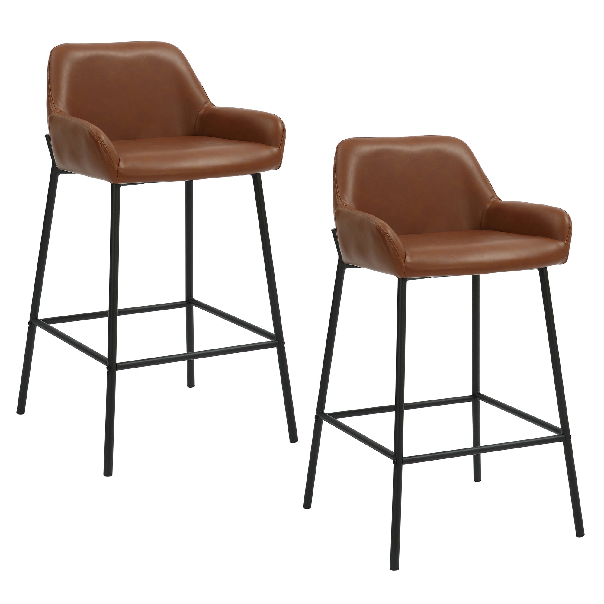Baily 26" Counter Stool, Pu, Set Of 2
