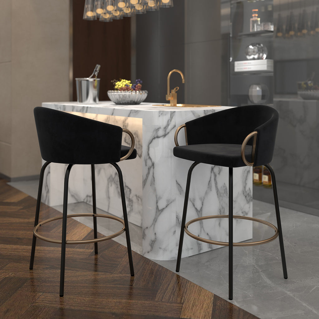 Lavo 26" Counter Stool W/Swivel, Set Of 2