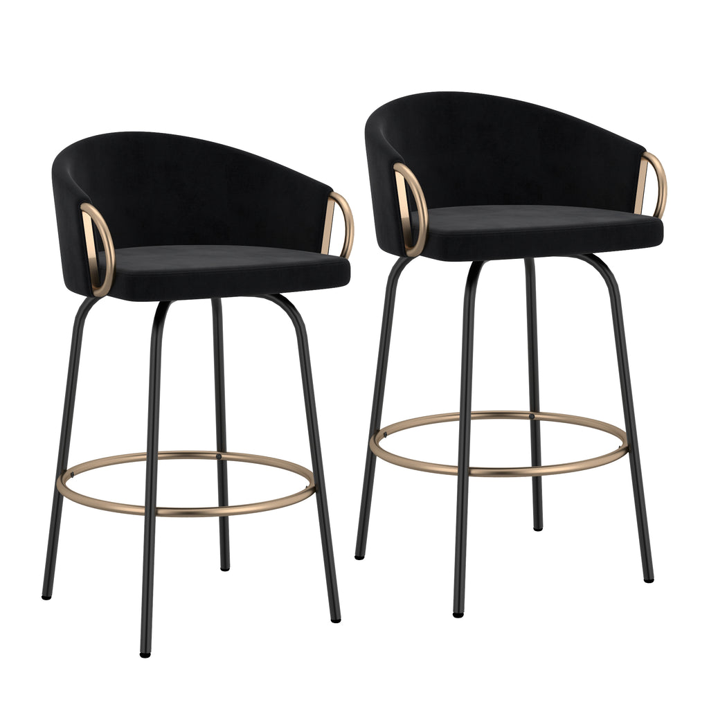 Lavo 26" Counter Stool W/Swivel, Set Of 2