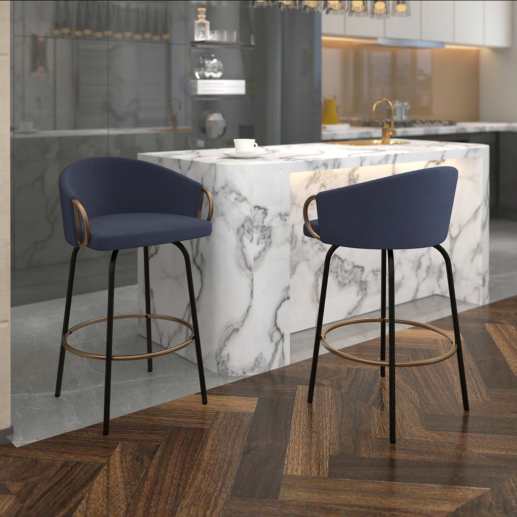 Lavo 26" Counter Stool W/Swivel, Set Of 2