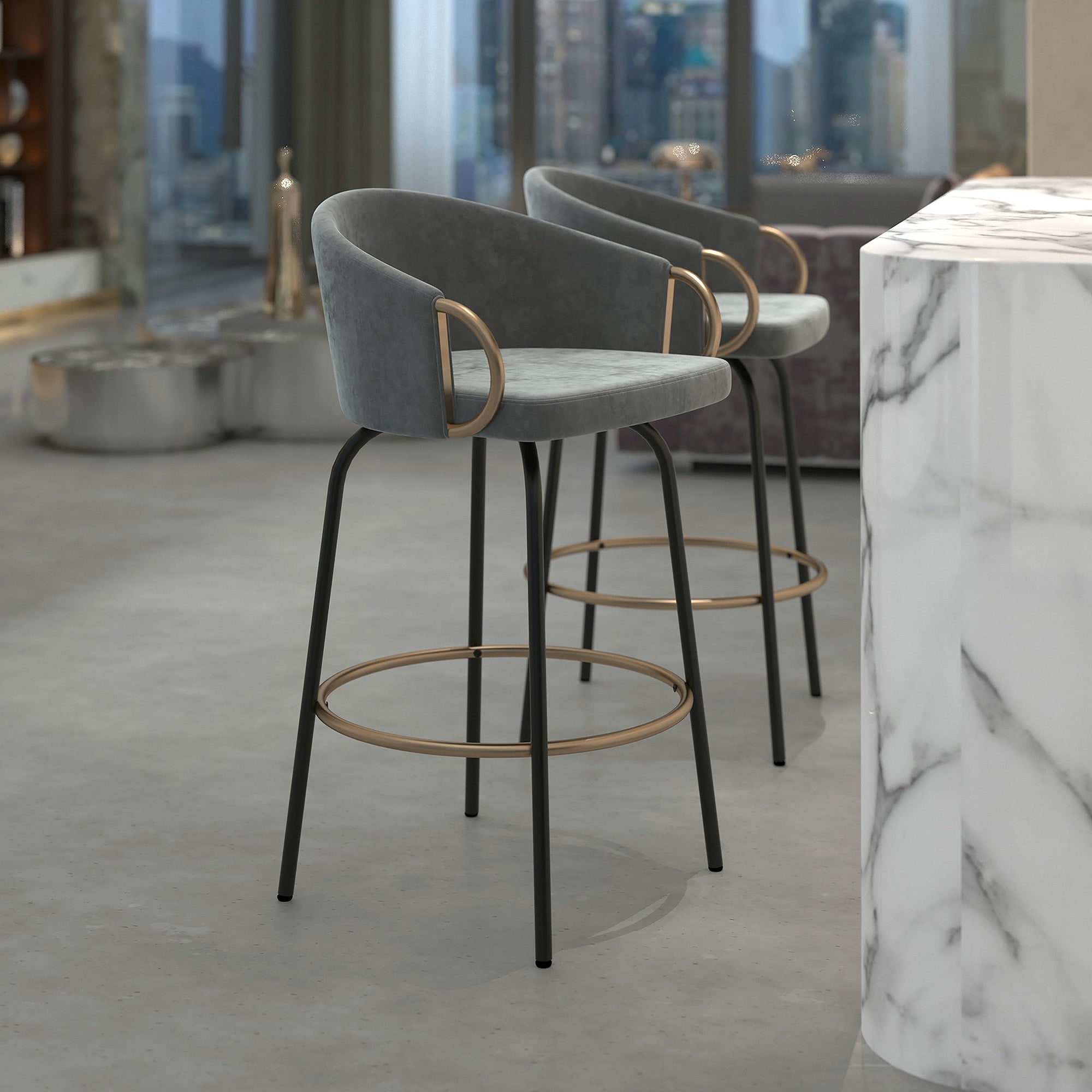 Lavo 26" Counter Stool W/Swivel, Set Of 2