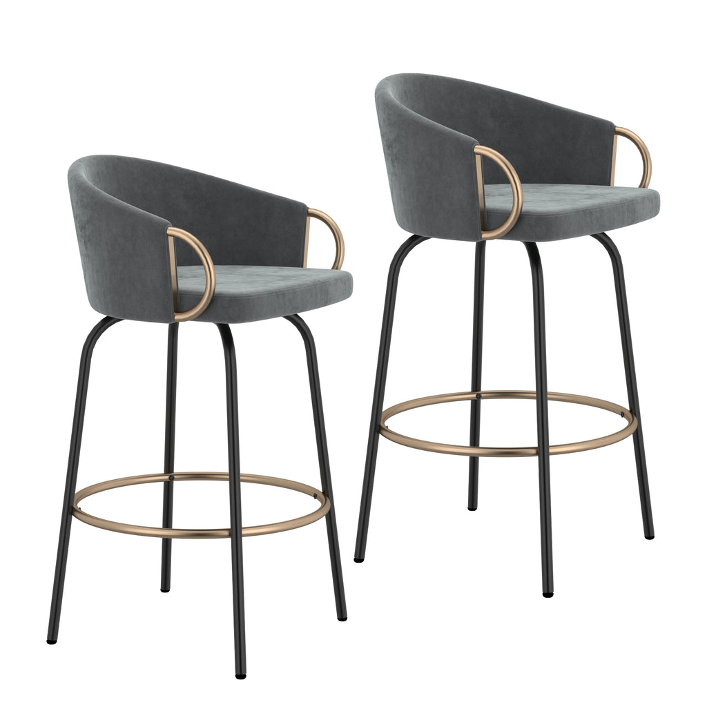 Lavo 26" Counter Stool W/Swivel, Set Of 2