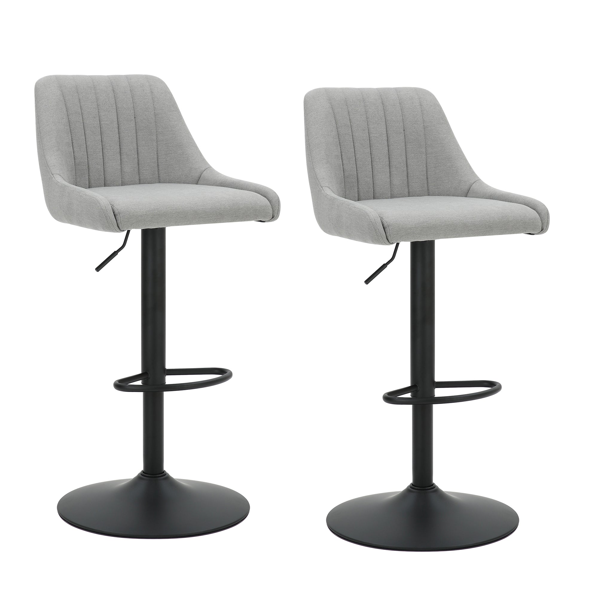 Kron Air-Lift Stool, Fabric, Set Of 2
