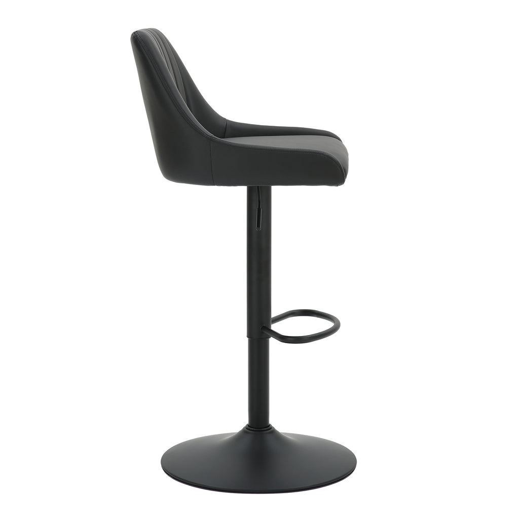 Kron Air-Lift Stool, Faux Leather, Set Of 2